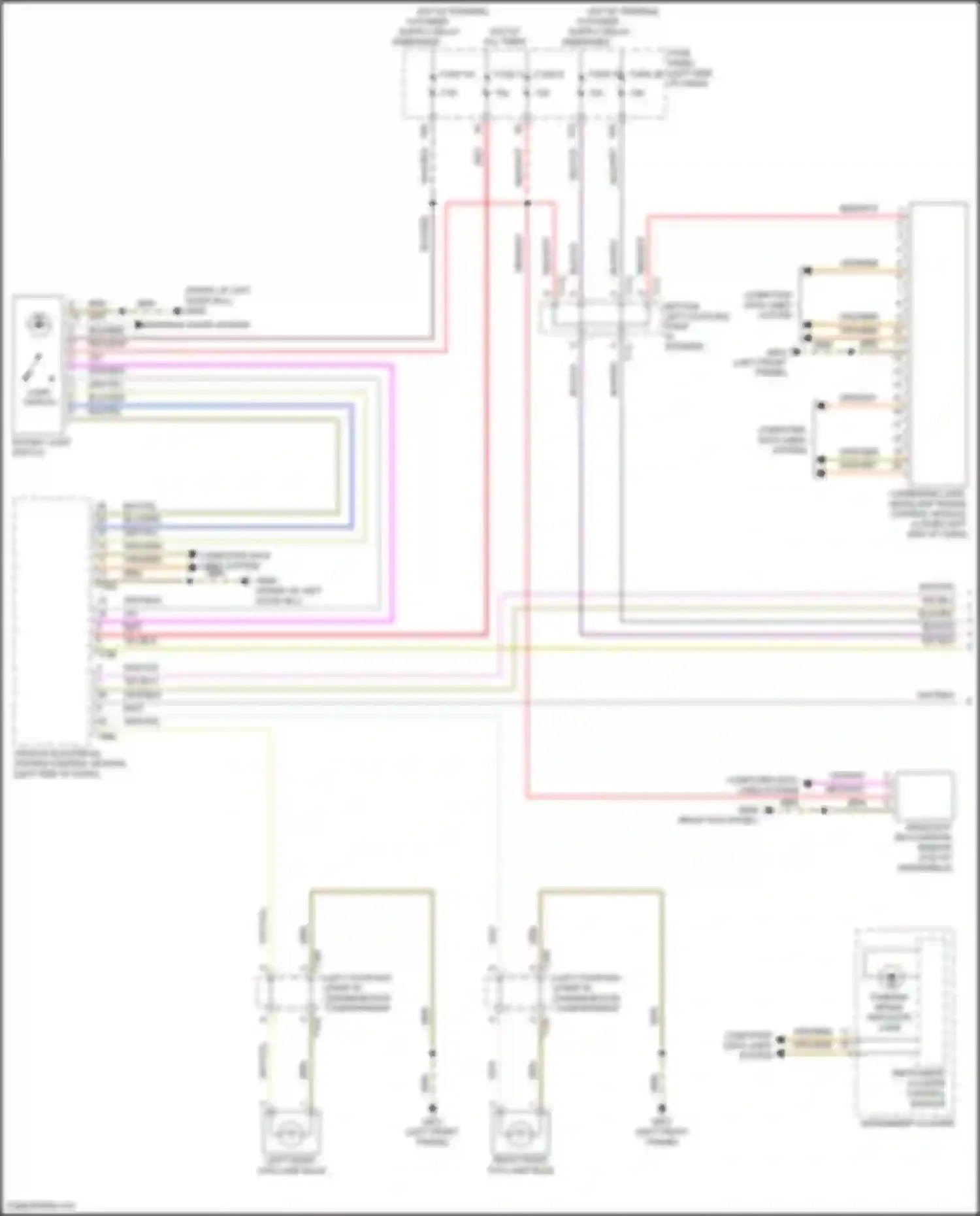 Wiring diagram cornering lamp, headlamp range control module for Volkswagen Teramont I (2017-2021) (3 of 4)