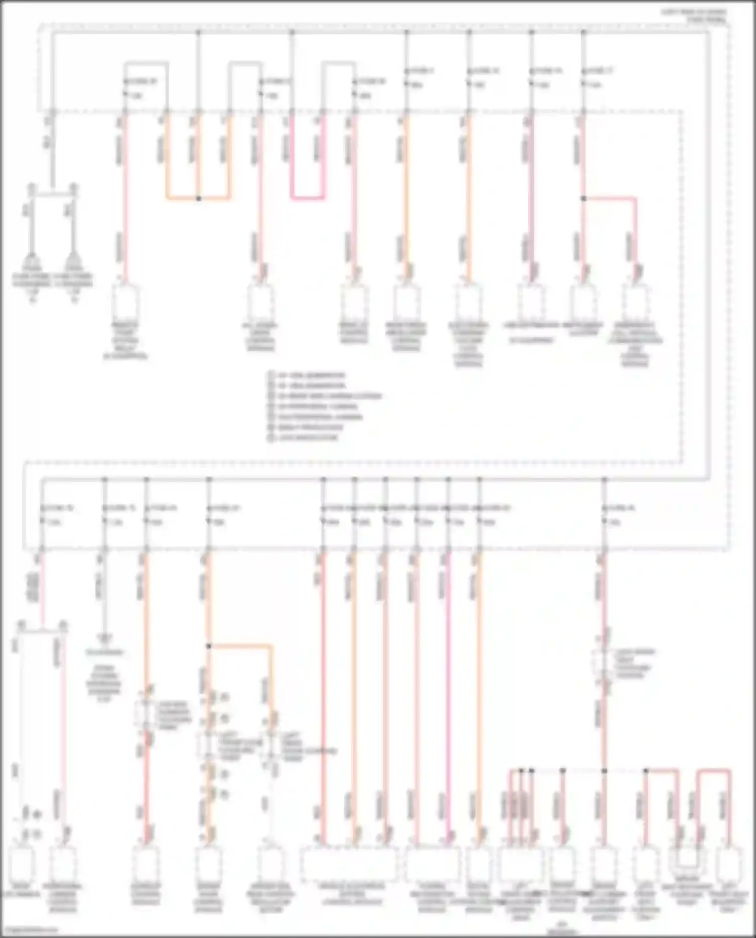 Wiring diagram emergency call module, communication unit control module for Volkswagen Teramont I (2017-2021) (4 of 5)
