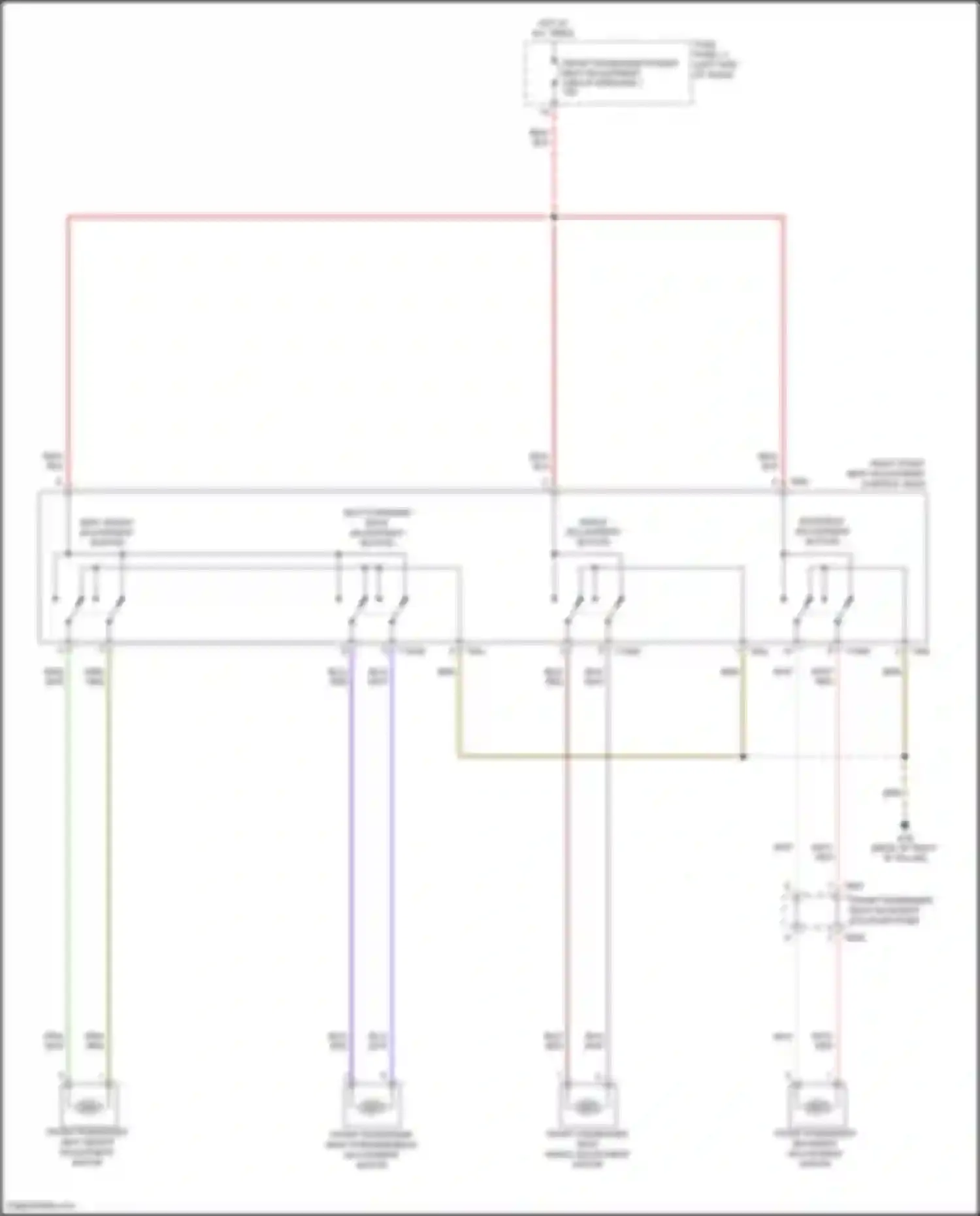 Wiring diagram front passenger backrest adjustment motor for Volkswagen Teramont I (2017-2021) (1 of 1)