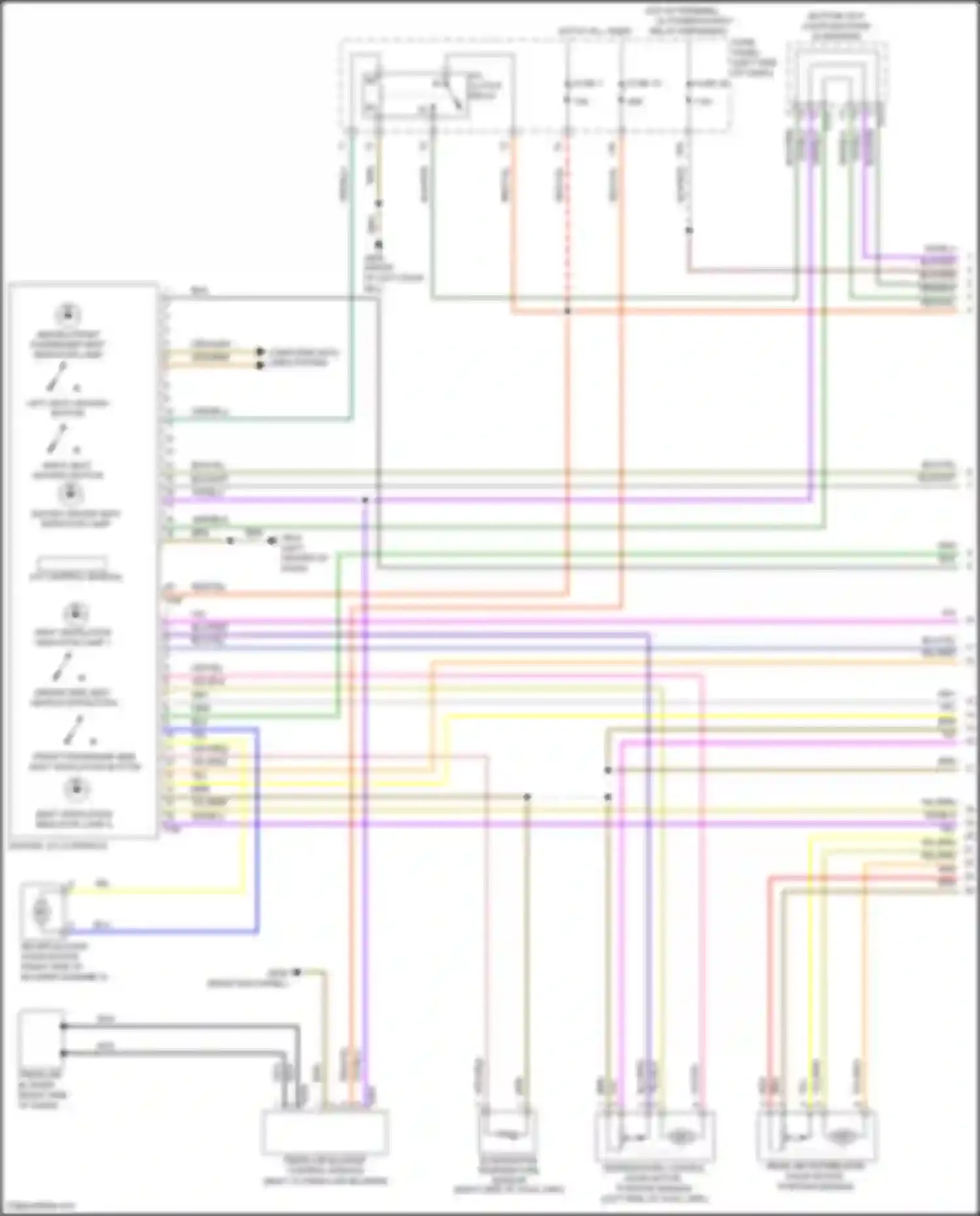 Wiring diagram heated driver seat indicator lamp for Volkswagen Teramont I (2017-2021) (3 of 3)