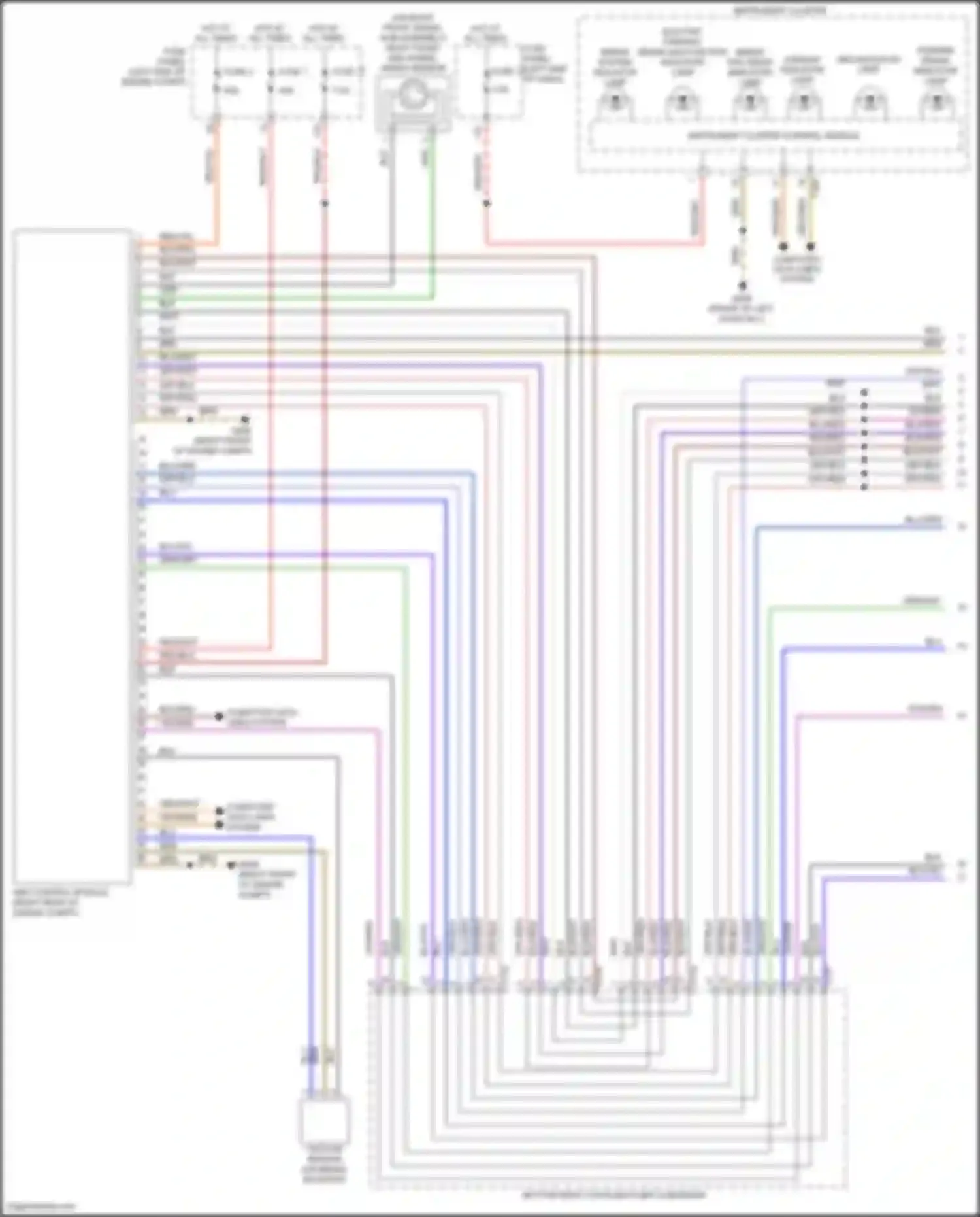 Wiring diagram instrument cluster control module for Volkswagen Teramont I (2017-2021) (1 of 15)