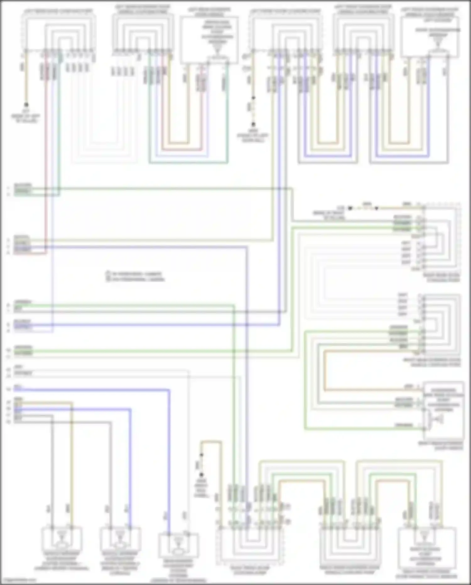 Wiring diagram left access/ start authorization antenna for Volkswagen Teramont I (2017-2021) (1 of 1)