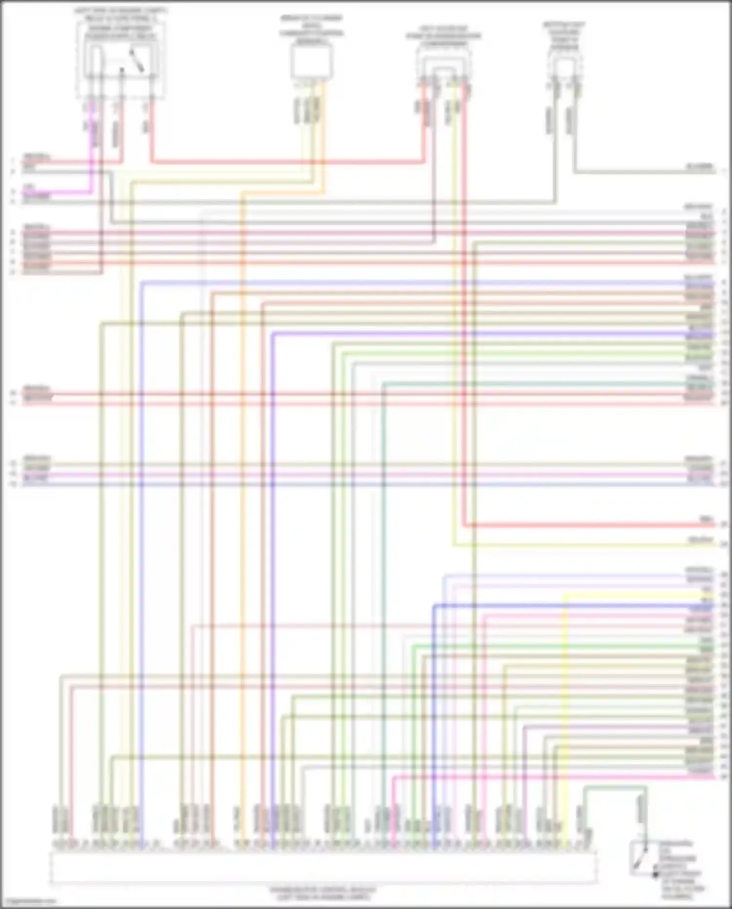 Wiring diagram left coupling point in engine/motor compartment for Volkswagen Teramont I (2017-2021) (9 of 14)