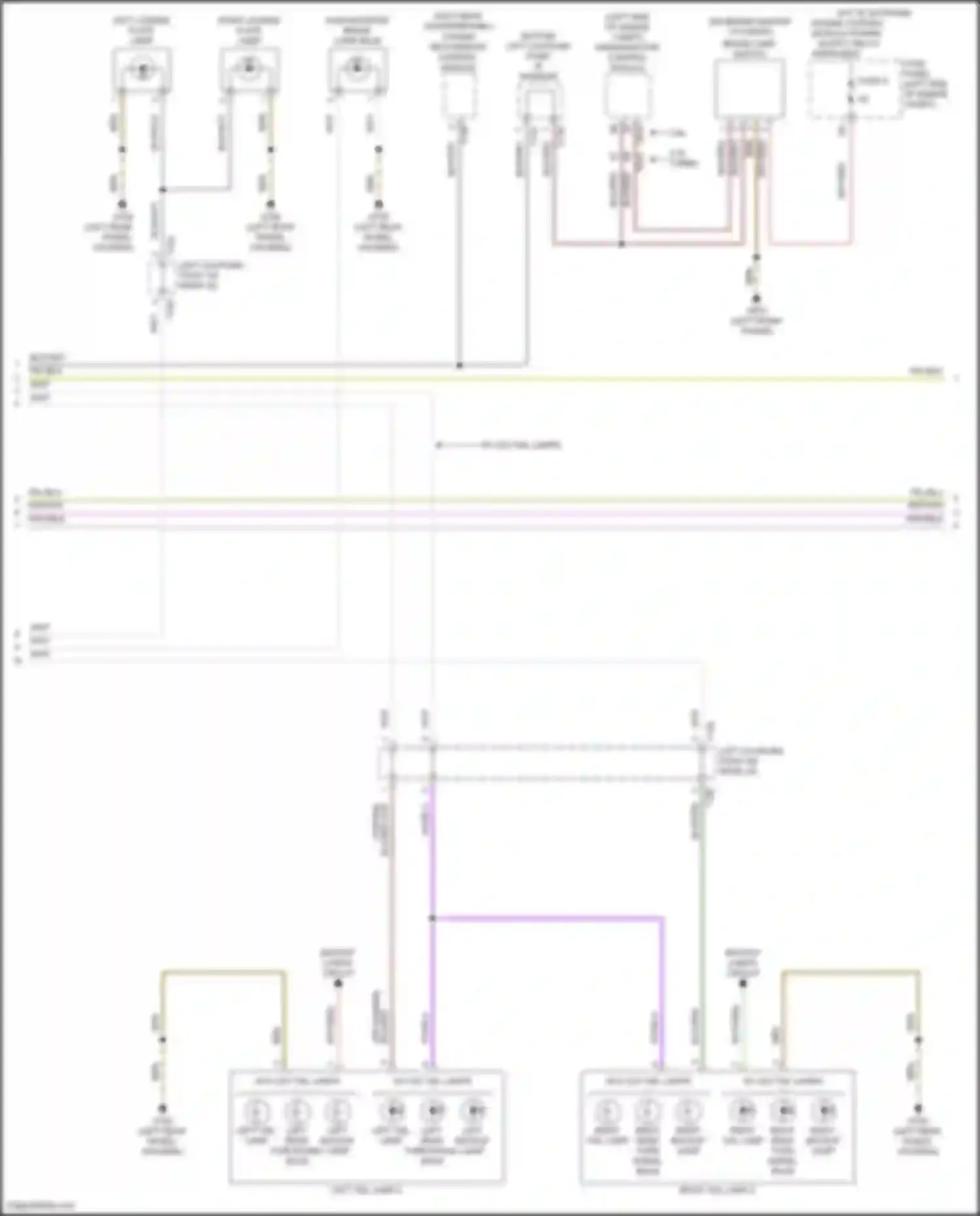 Wiring diagram left coupling point on rear lid for Volkswagen Teramont I (2017-2021) (2 of 5)