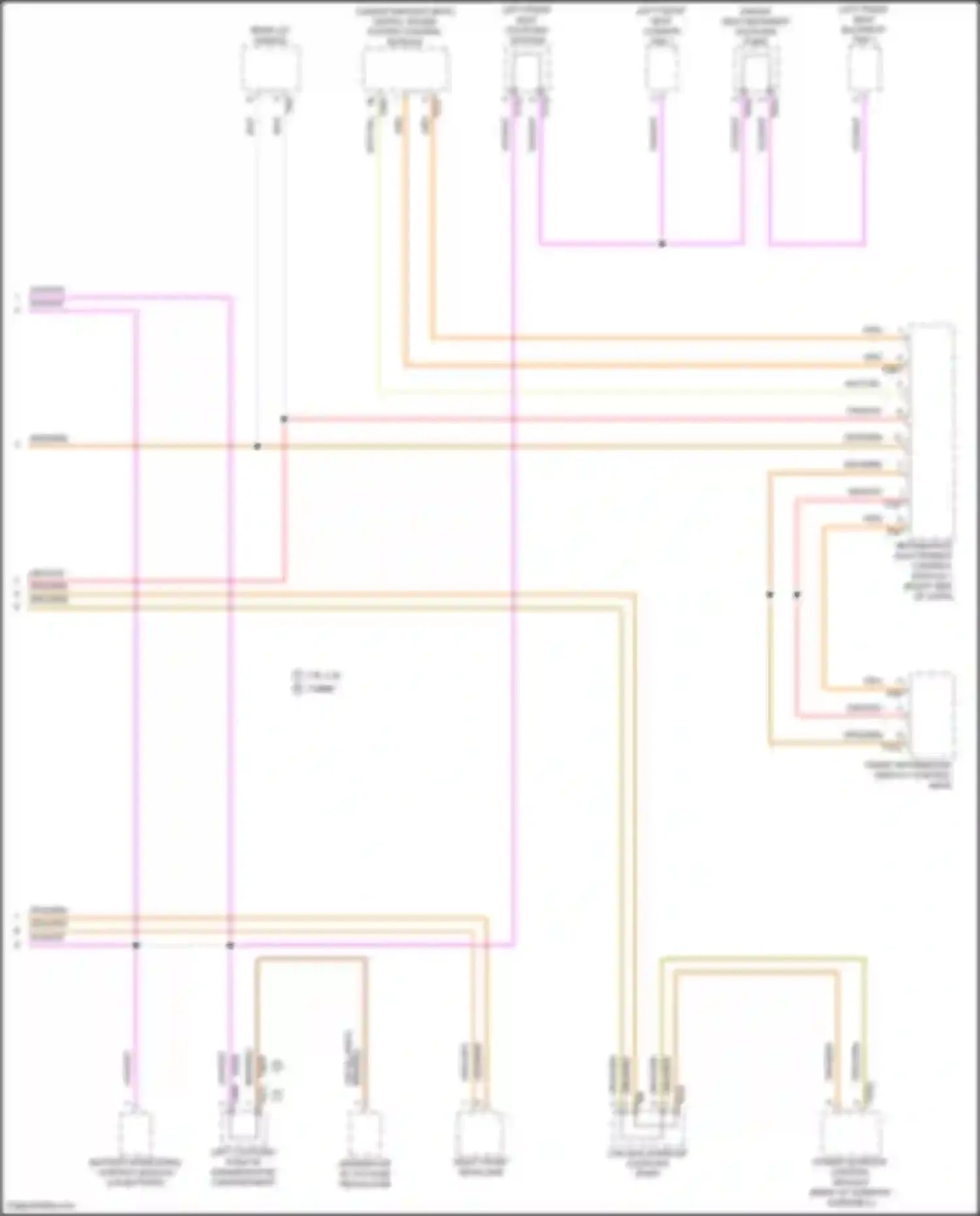 Wiring diagram left front seat backrest fan 1 for Volkswagen Teramont I (2017-2021) (1 of 4)