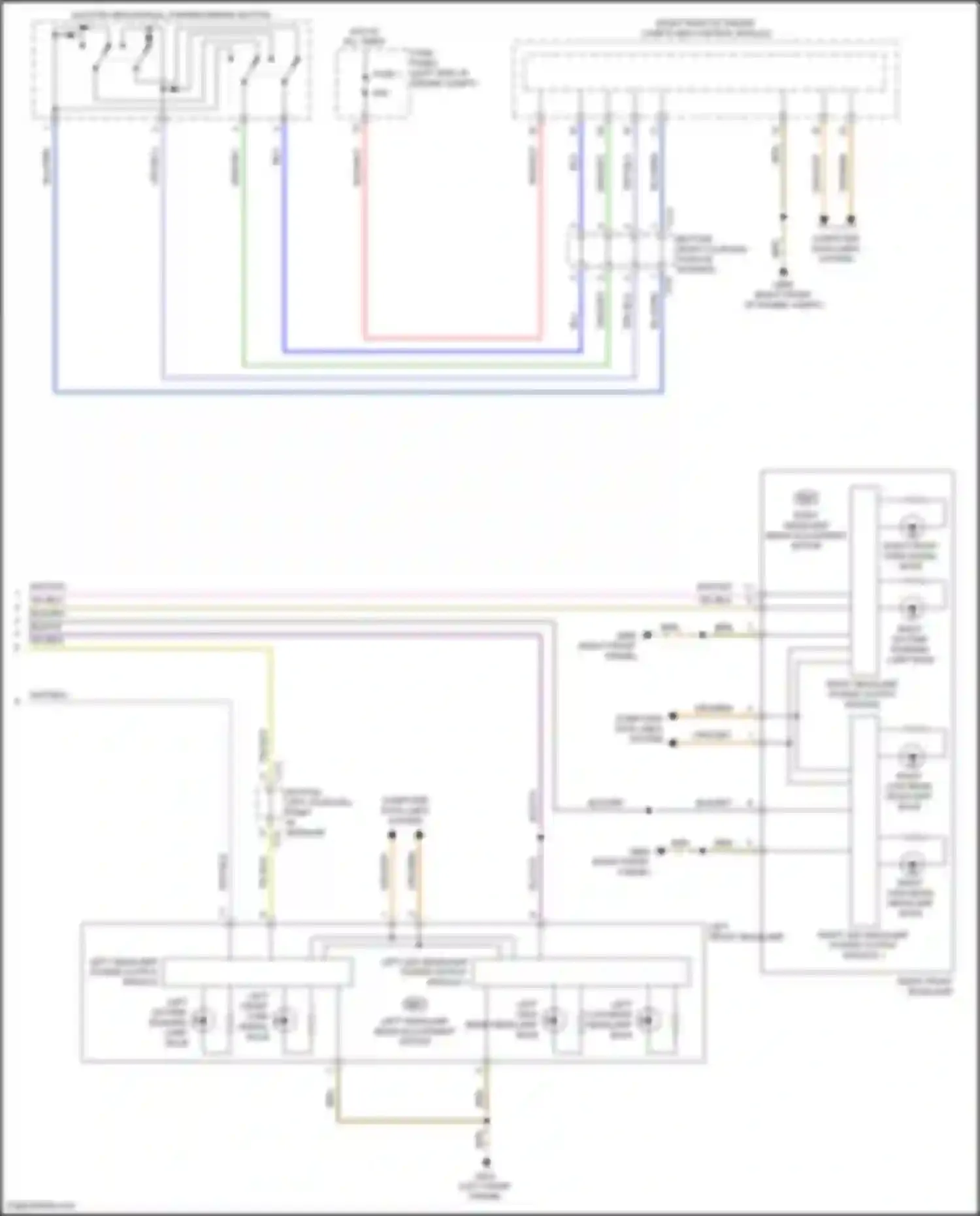 Wiring diagram left headlamp power output module for Volkswagen Teramont I (2017-2021) (2 of 2)