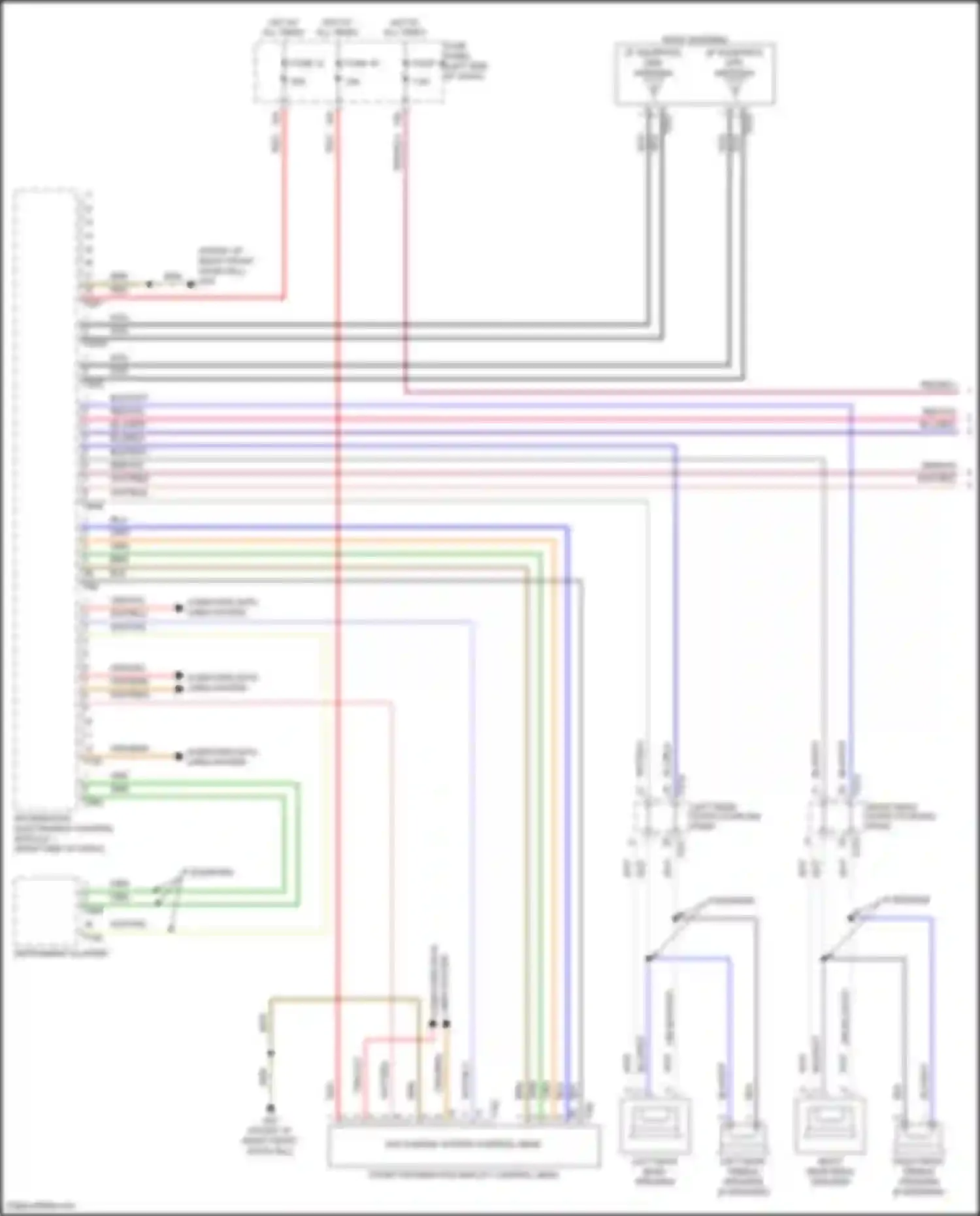 Wiring diagram left rear door coupling point for Volkswagen Teramont I (2017-2021) (6 of 14)