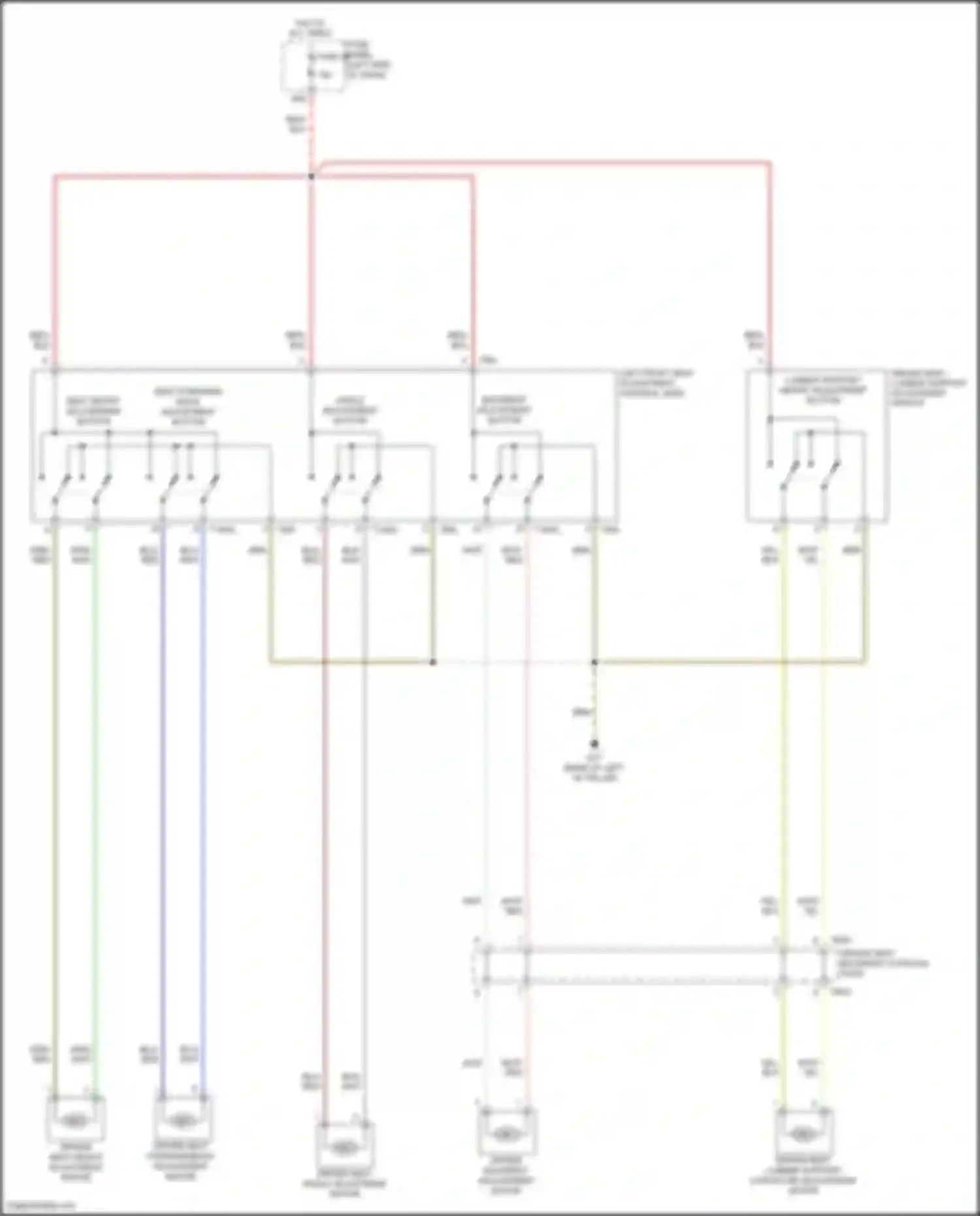 Wiring diagram lumbar support height adjustment button for Volkswagen Teramont I (2017-2021) (1 of 1)