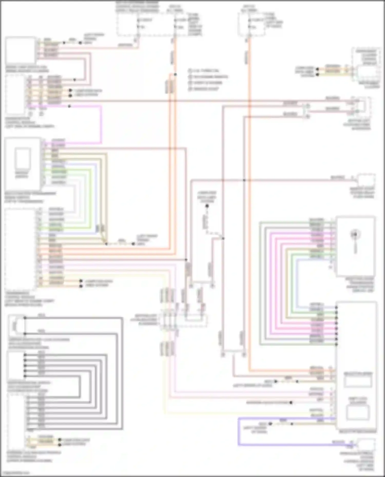 Wiring diagram multi-function transmission range switch for Volkswagen Teramont I (2017-2021) (5 of 6)