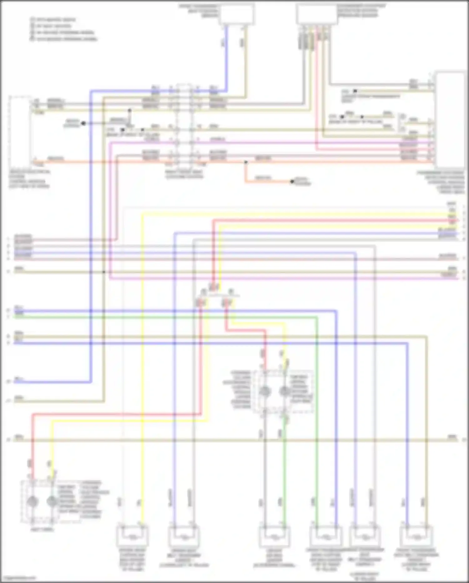 Wiring diagram passenger occupant detection system control module for Volkswagen Teramont I (2017-2021) (5 of 5)