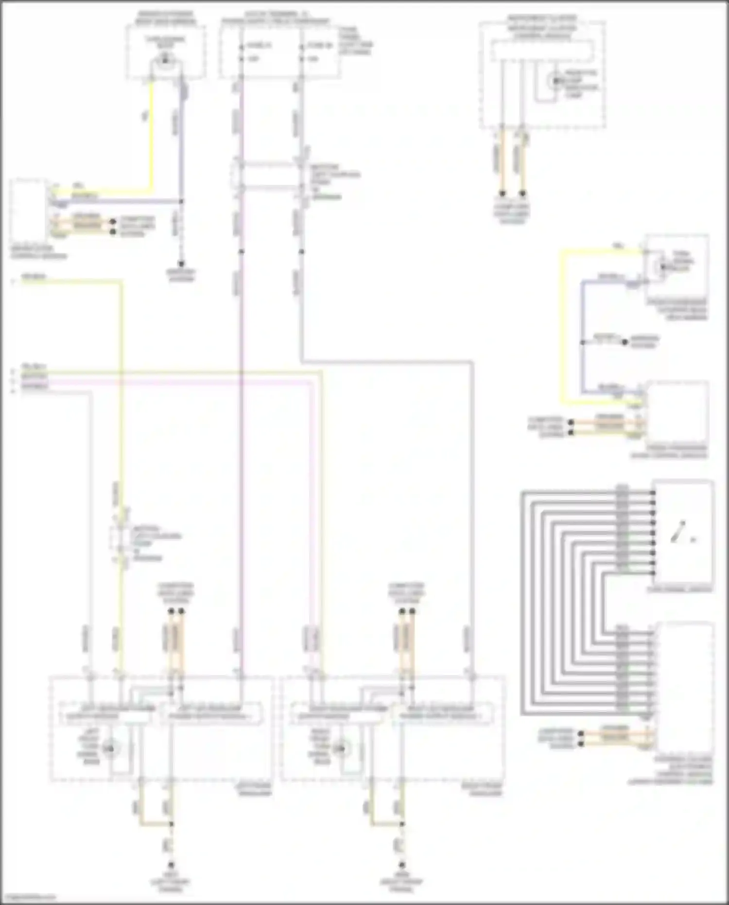 Wiring diagram rear fog lamp indicator lamp for Volkswagen Teramont I (2017-2021) (1 of 2)