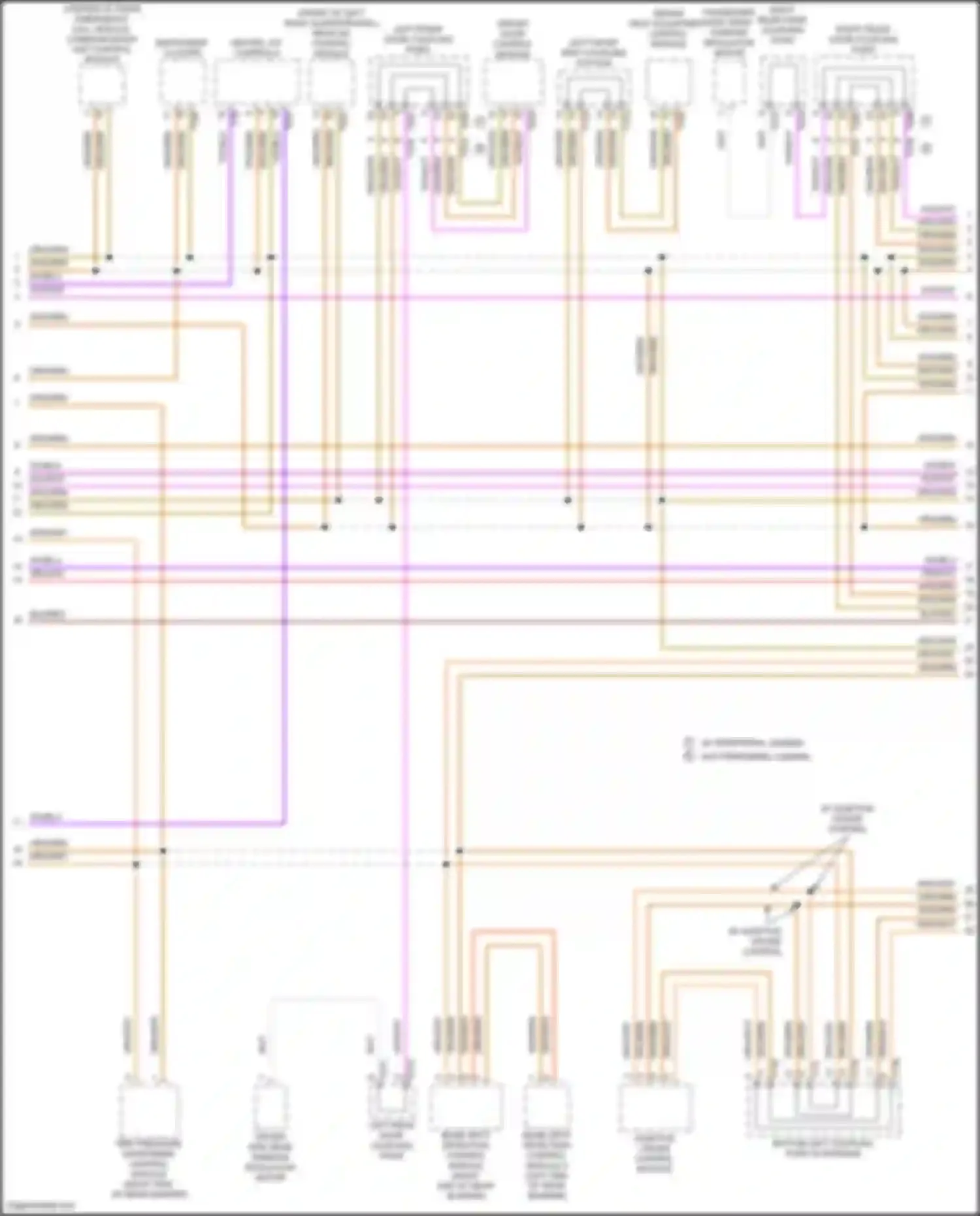 Wiring diagram rear lid control module for Volkswagen Teramont I (2017-2021) (1 of 4)