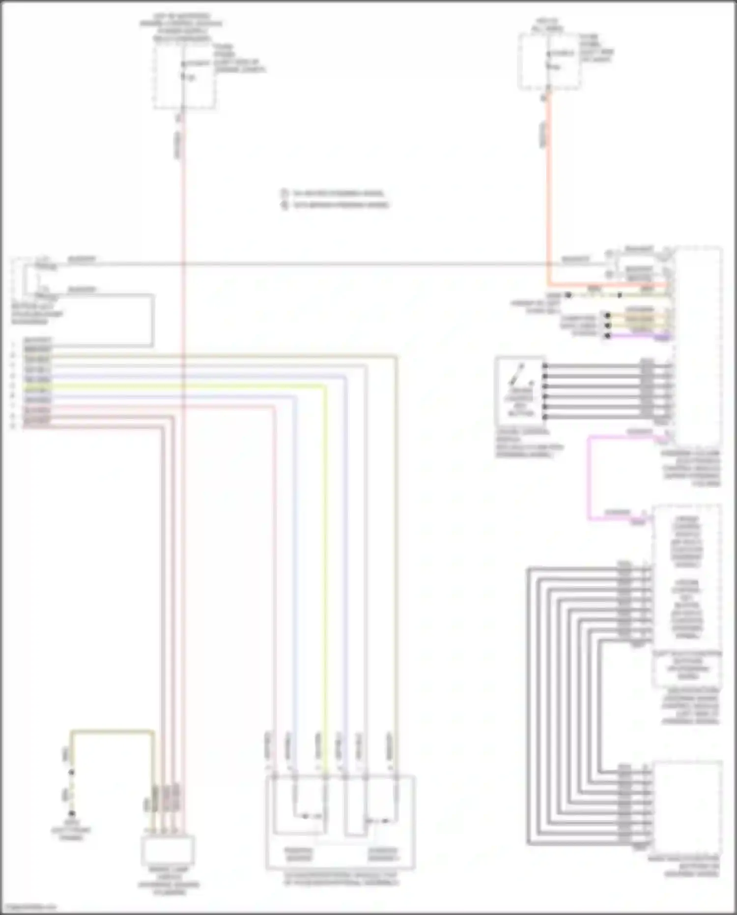 Wiring diagram right multi-function buttons on steering wheel for Volkswagen Teramont I (2017-2021) (2 of 3)
