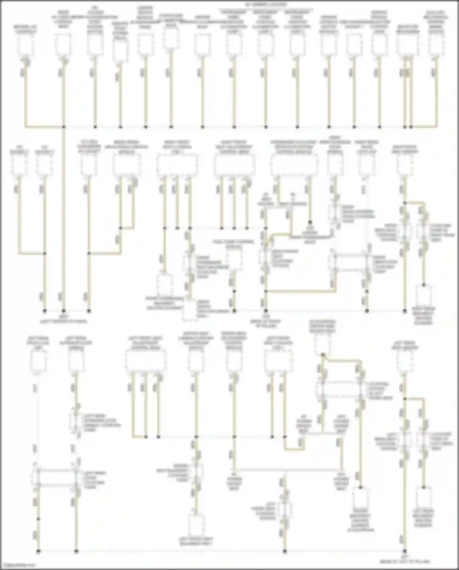 Wiring diagram right rear backrest heating element for Volkswagen Teramont I (2017-2021) (1 of 2)