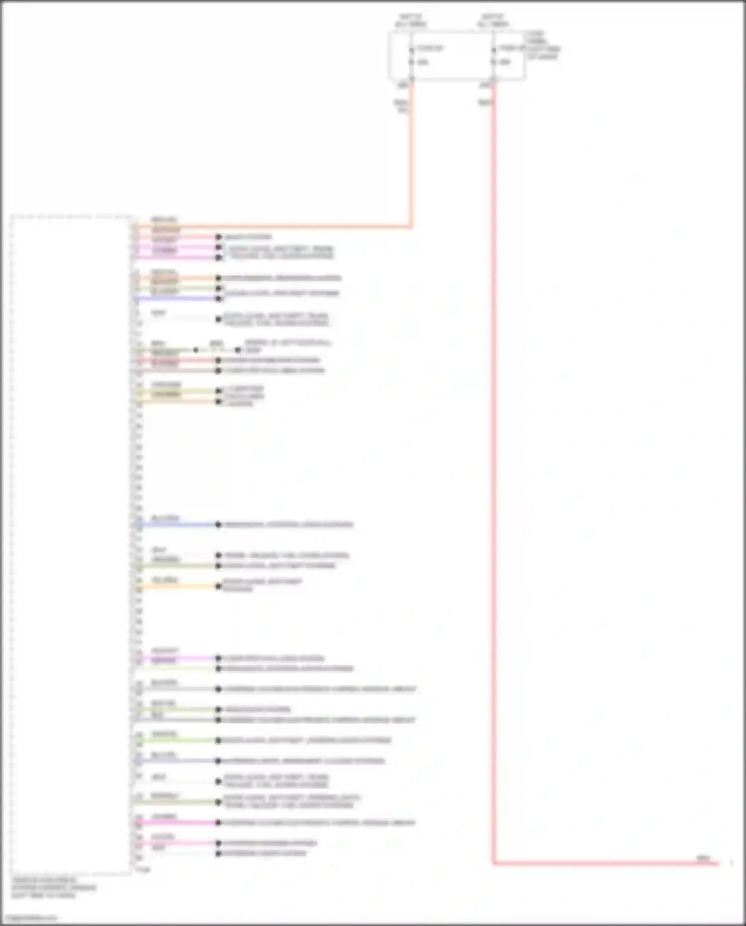 Wiring diagram supplemental restraints system for Volkswagen Teramont I (2017-2021) (3 of 4)