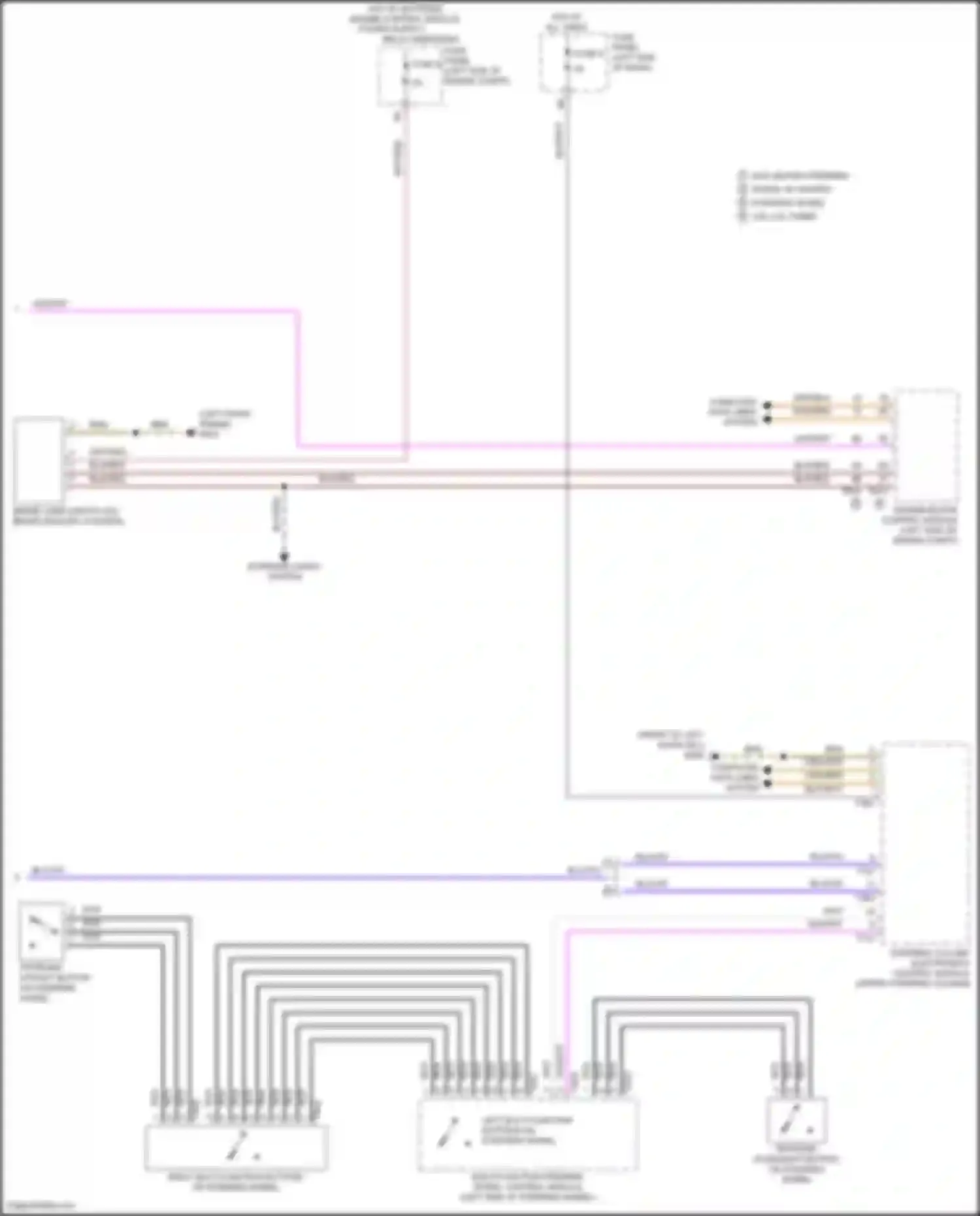 Wiring diagram tiptronic downshift button on steering wheel for Volkswagen Teramont I (2017-2021) (1 of 2)
