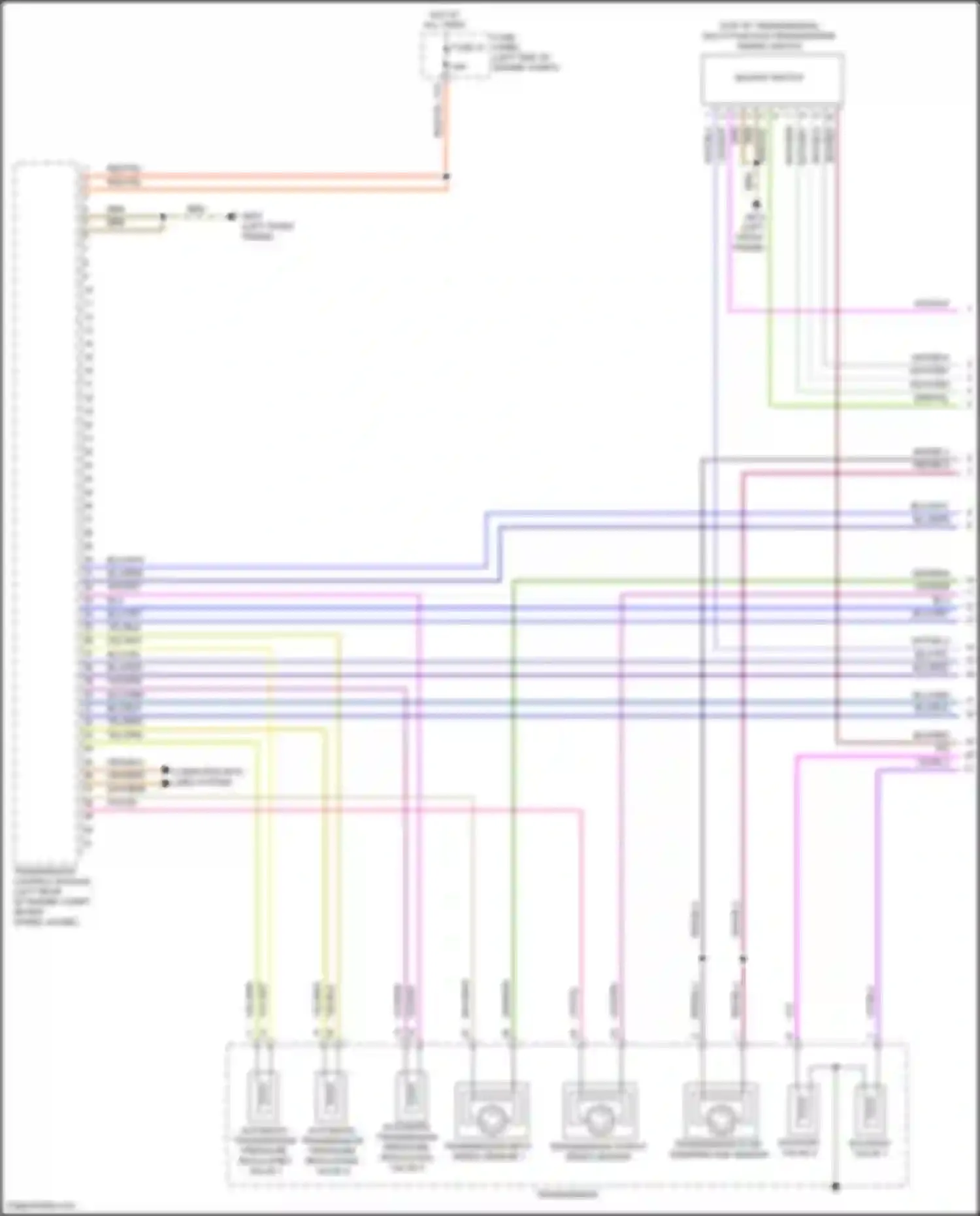 Wiring diagram transmission input speed sensor 1 for Volkswagen Teramont I (2017-2021) (1 of 2)