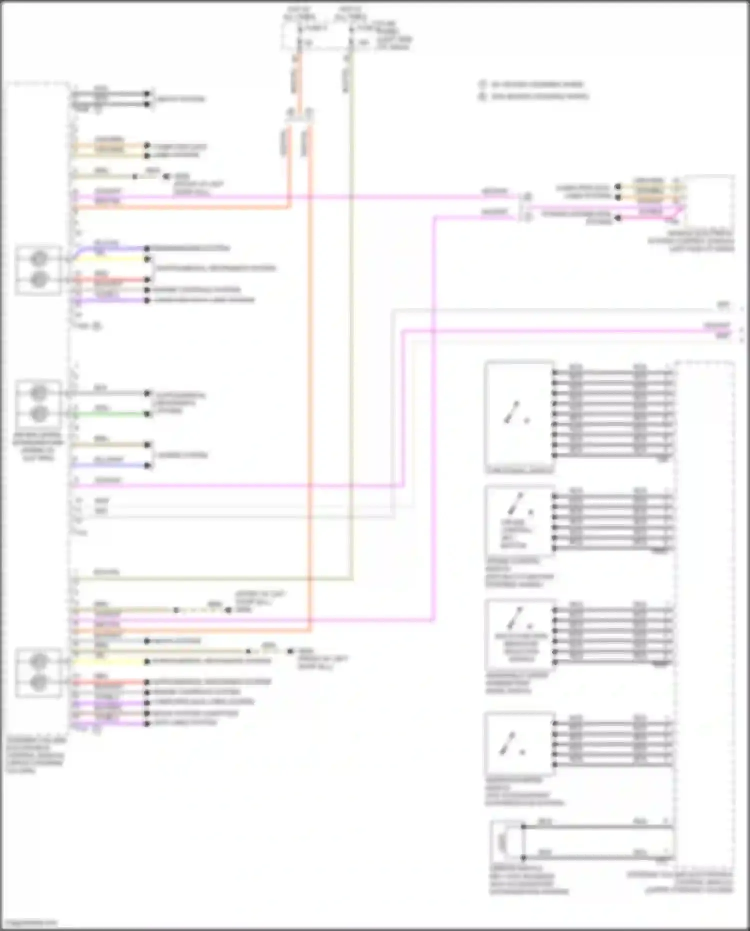 Wiring diagram turn signal switch for Volkswagen Teramont I (2017-2021) (2 of 2)