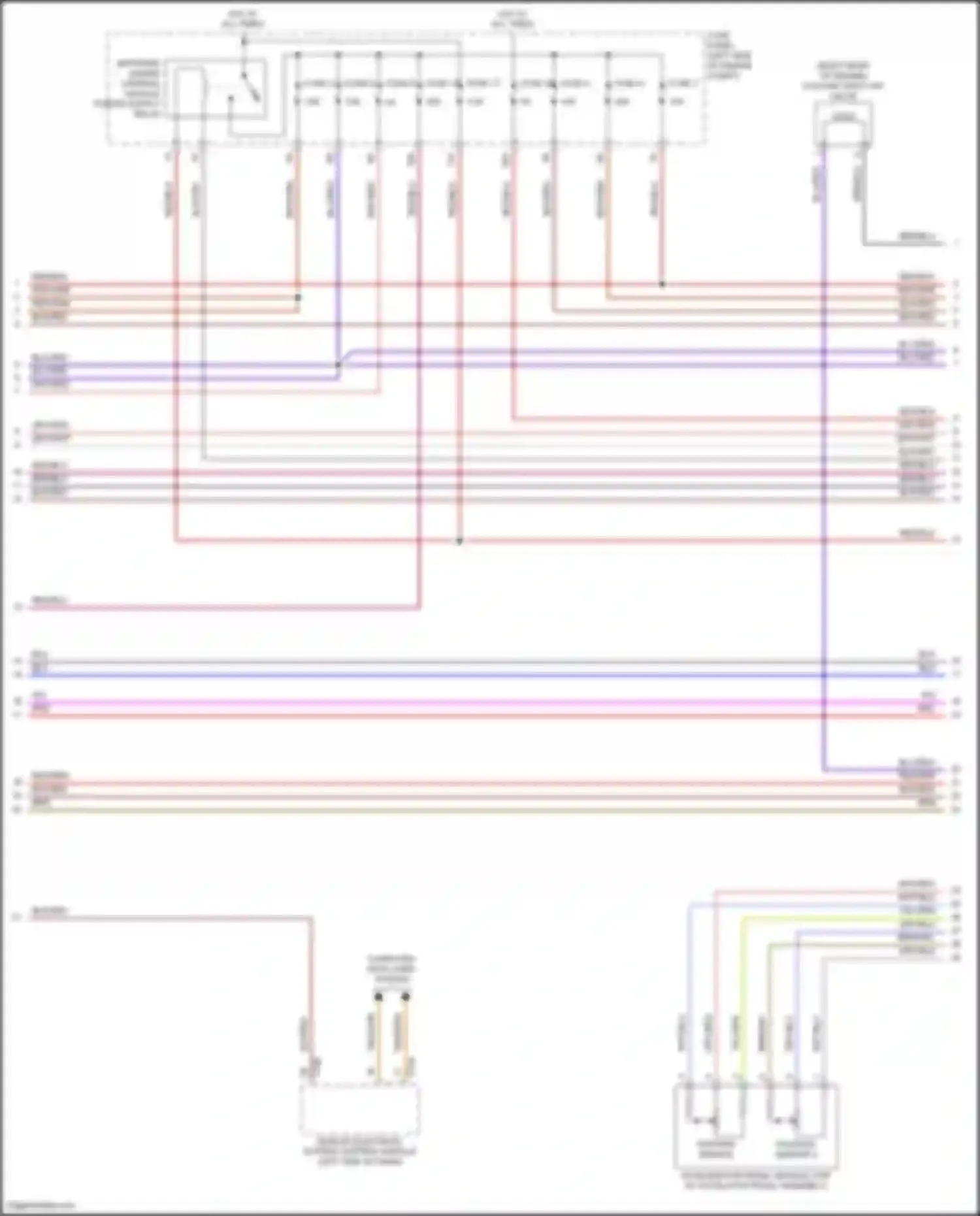 Wiring diagram vehicle electrical system control module for Volkswagen Teramont I (2017-2021) (38 of 38)