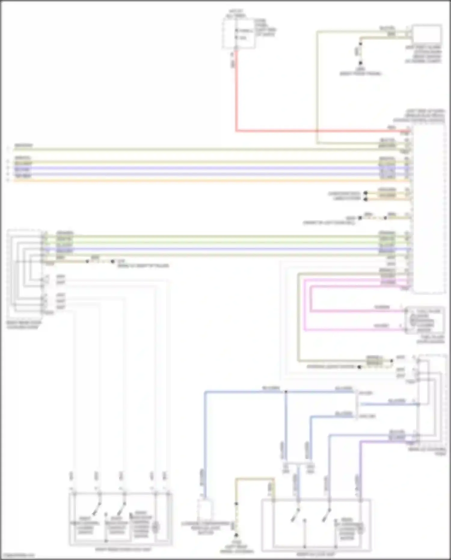 Wiring diagram vehicle electrical system control module for Volkswagen Teramont I (2017-2021) (24 of 38)