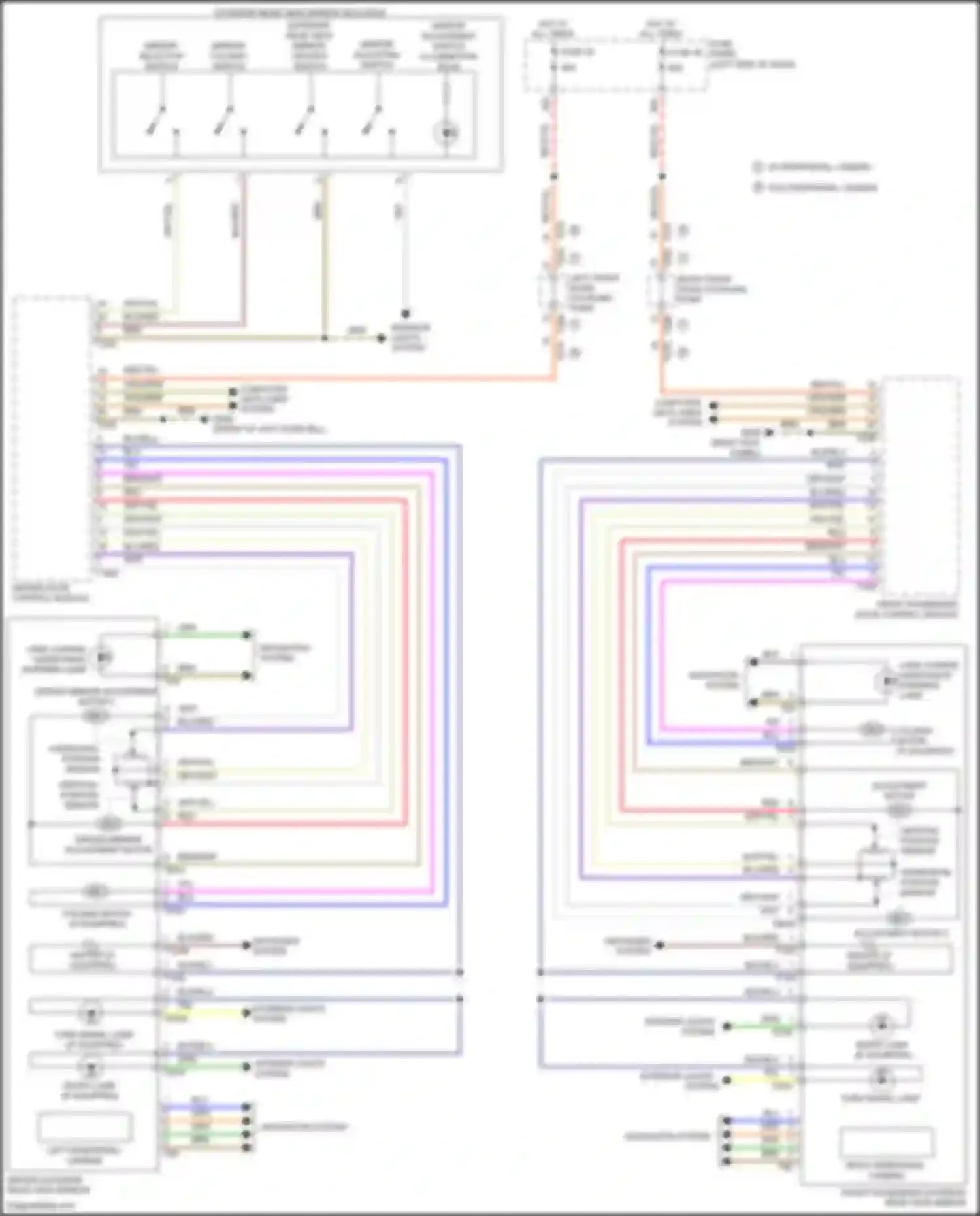 Wiring diagram vertical position sensor for Volkswagen Teramont I (2017-2021) (3 of 3)