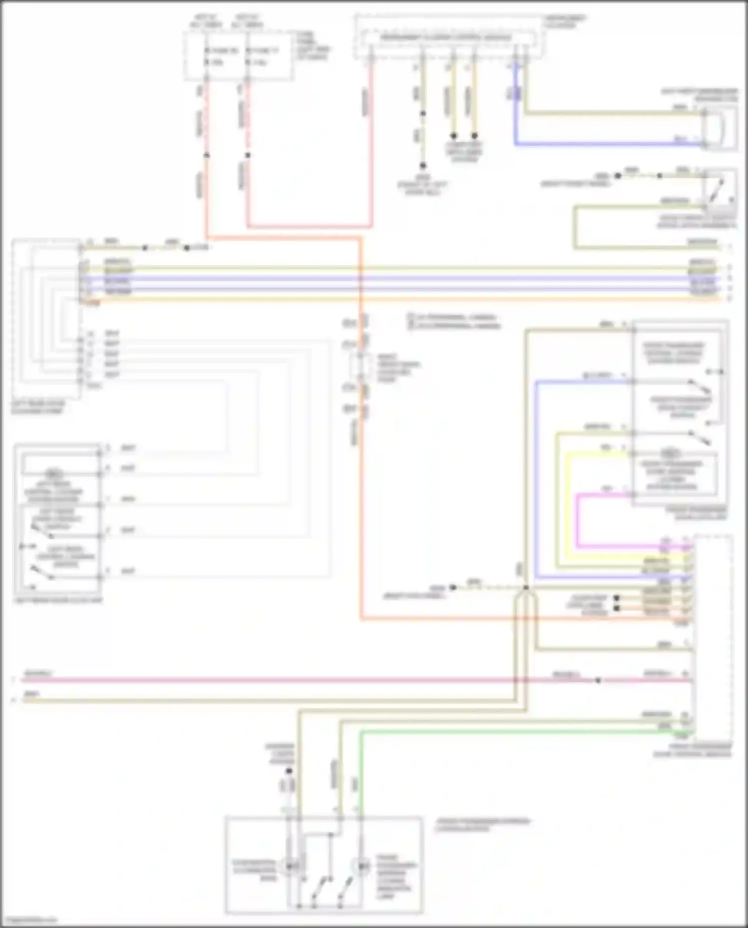 Wiring diagram w/ peripheral camera w/o peripheral camera for Volkswagen Teramont I (2017-2021) (4 of 12)