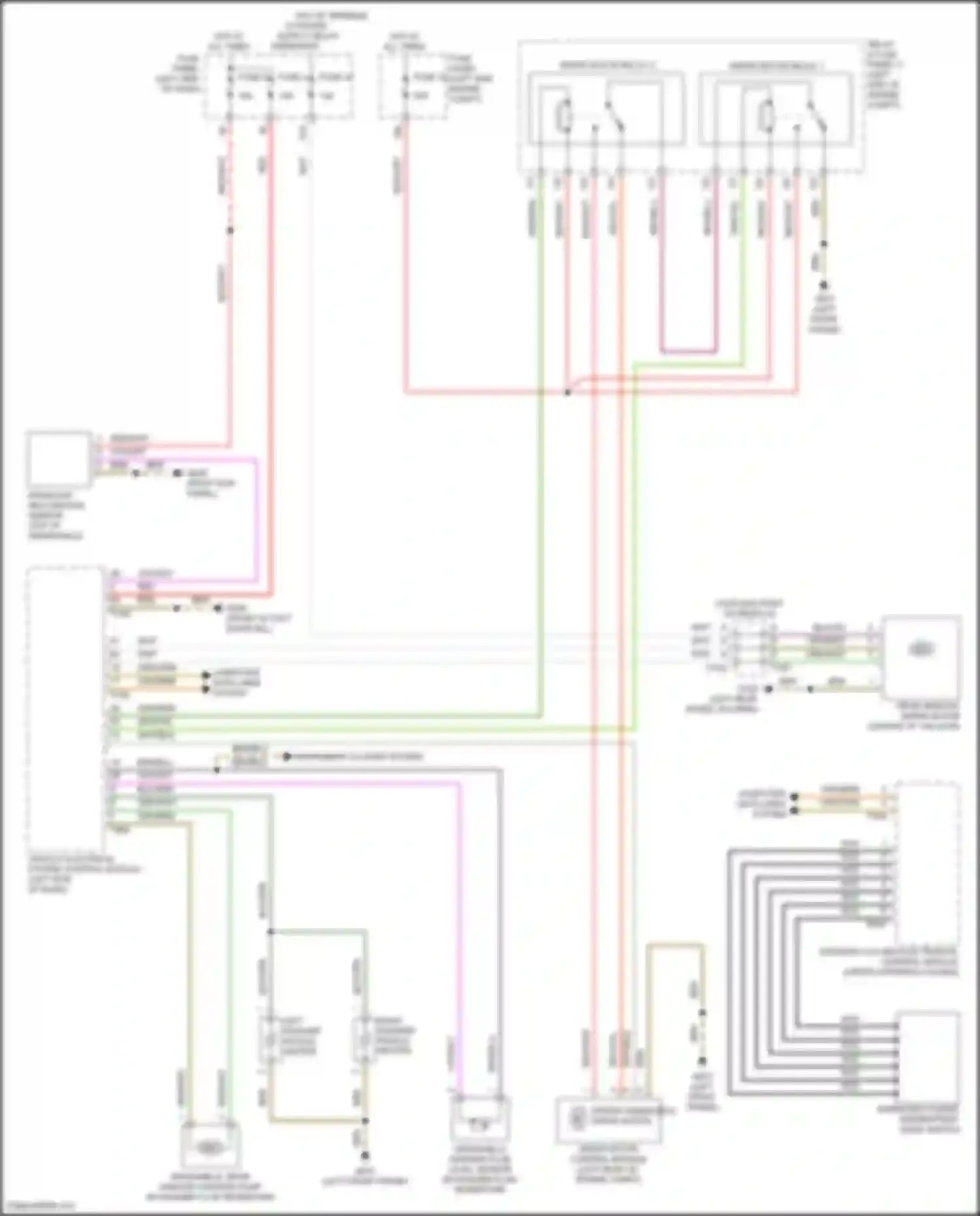 Wiring diagram windshield wiper intermittent mode switch for Volkswagen Teramont I (2017-2021) (2 of 2)