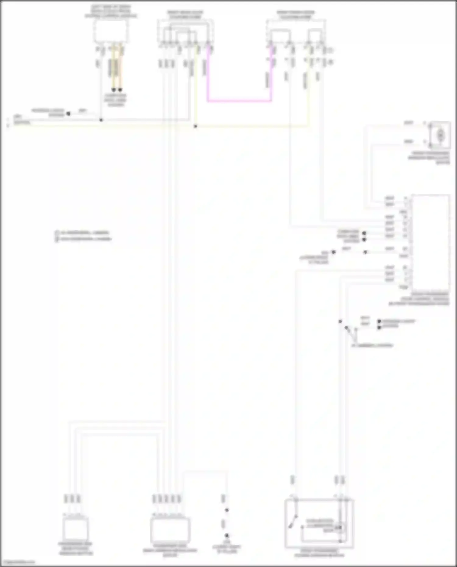Tiguan R Volkswagen II facelift (2020-2024): Power windows circuit (2 of 2)
