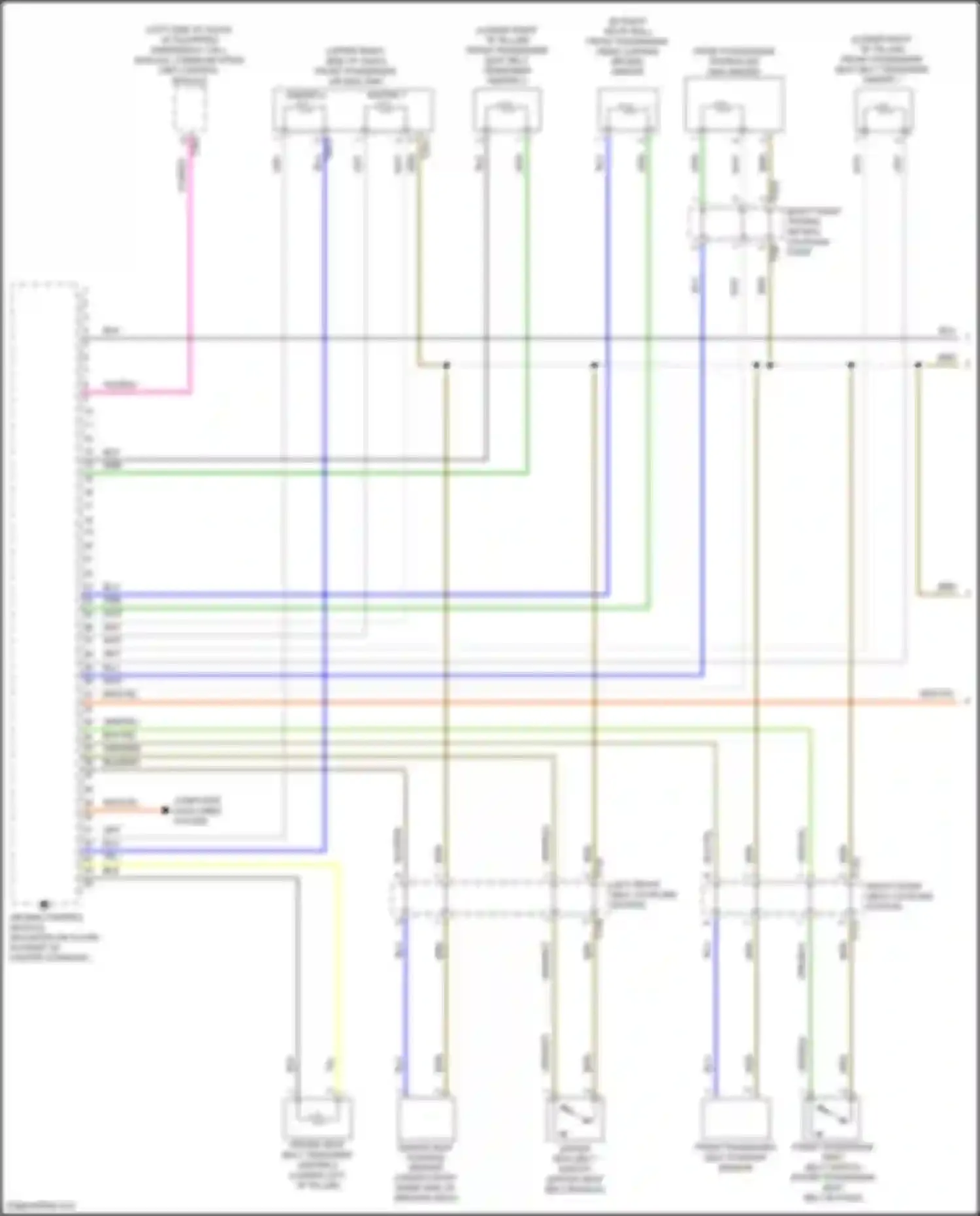 Tiguan R Volkswagen II facelift (2020-2024): Supplemental restraints circuit (1 of 3)