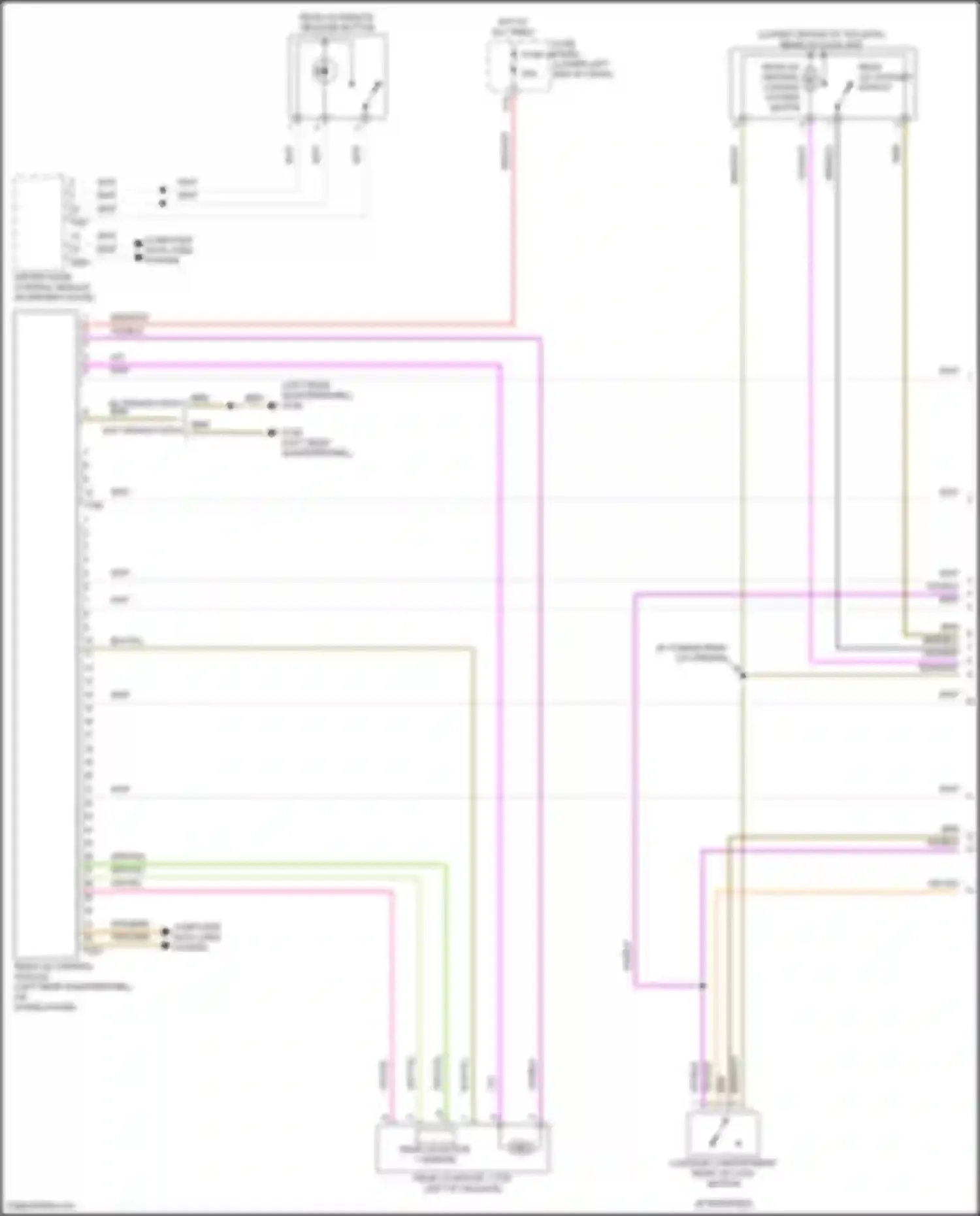 Tiguan R Volkswagen II facelift (2020-2024): Trunk & fuel door release circuit (1 of 3)