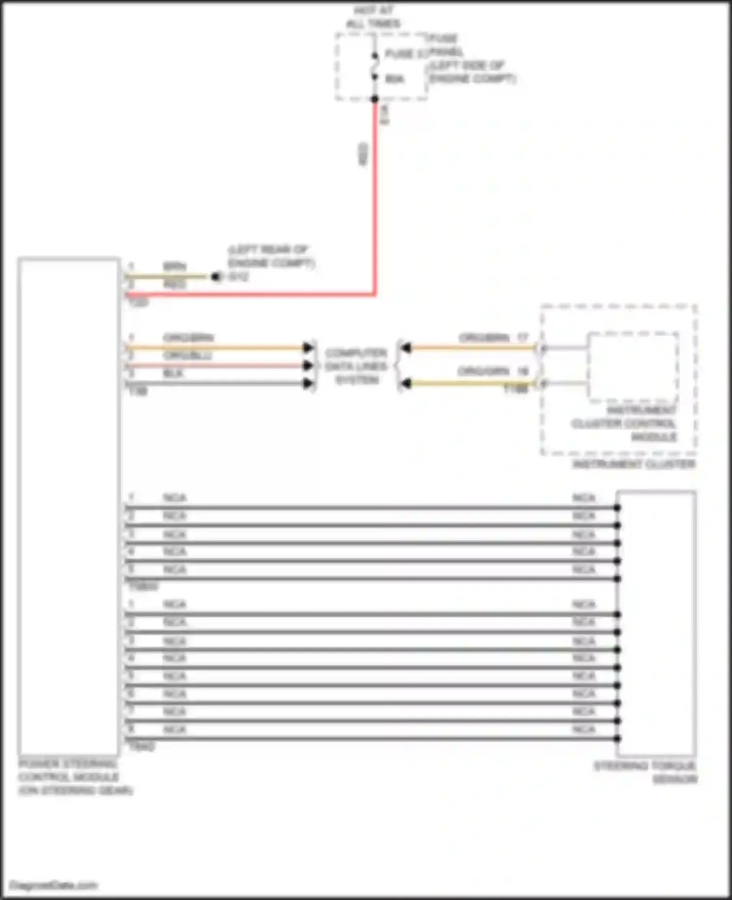 Tiguan X Volkswagen II facelift (2020-2024): Electronic power steering circuit