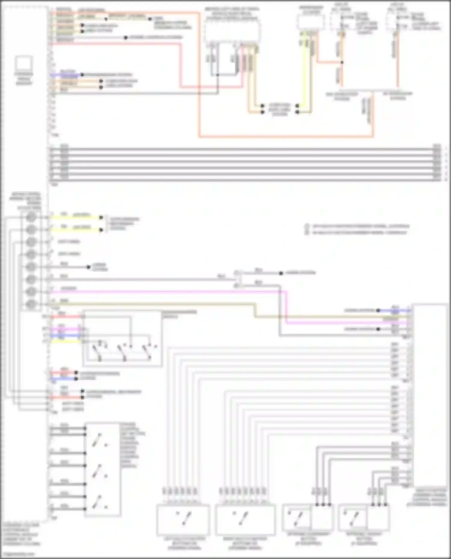 Tiguan Volkswagen I facelift (2011-2019): Steering column electronic systems control module circuit (1 of 2)
