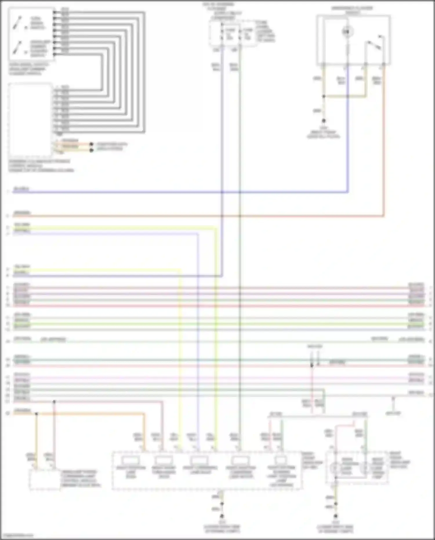 Tiguan Volkswagen I facelift (2011-2019): Exterior lamps circuit (2 of 3)