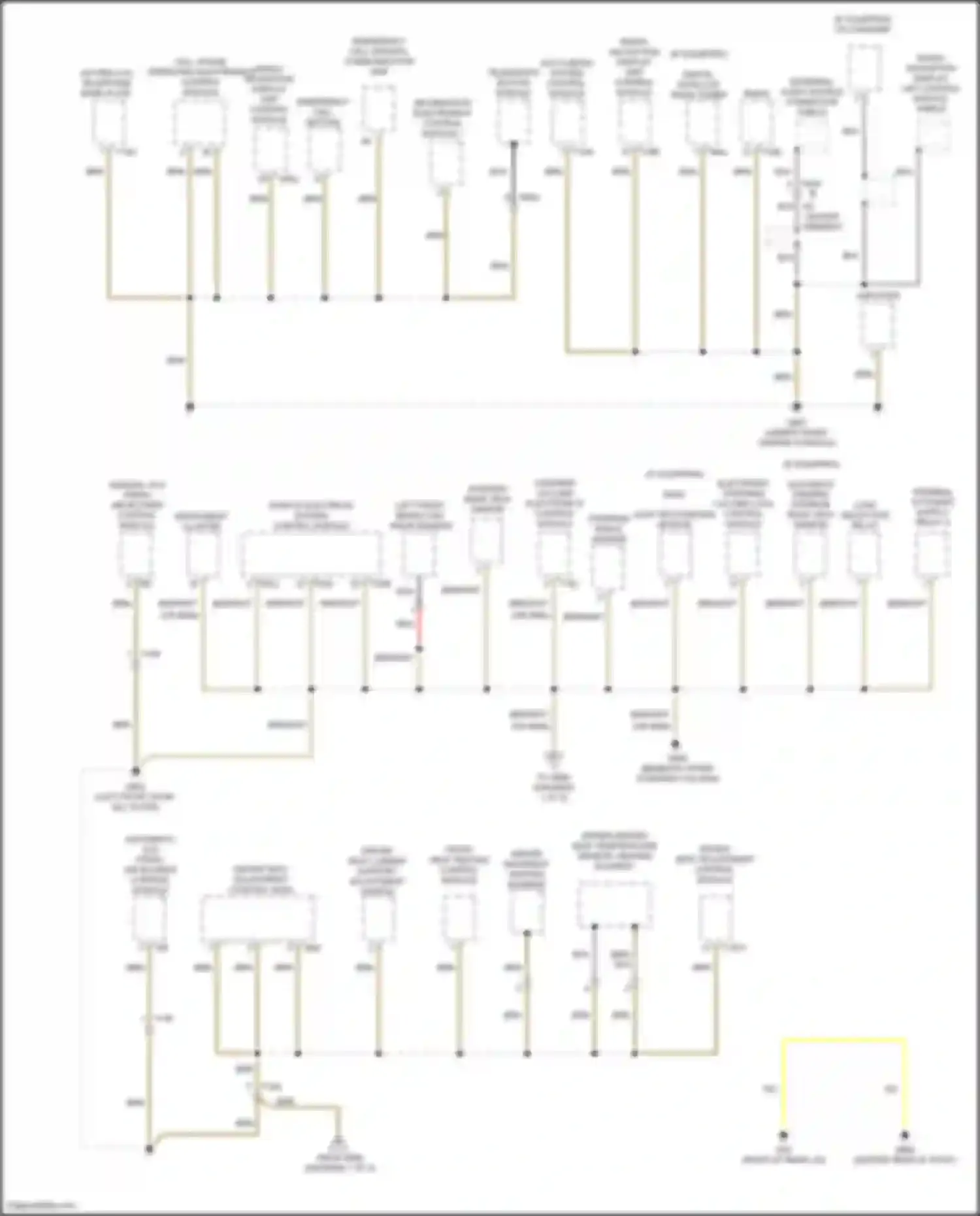 Tiguan Volkswagen I facelift (2011-2019): Ground distribution circuit (5 of 5)