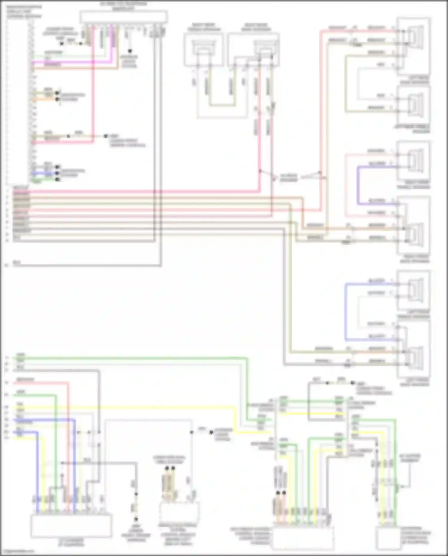 Tiguan Volkswagen I facelift (2011-2019): Navigation circuit, w/o amplifier (2 of 2)