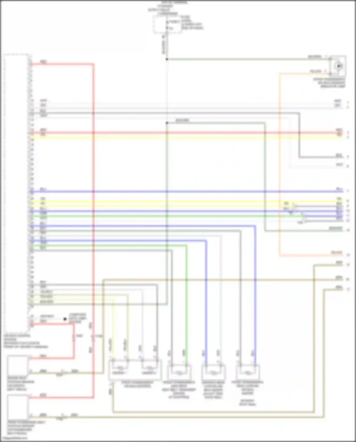 Tiguan Volkswagen I facelift (2011-2019): Supplemental restraints circuit (1 of 3)
