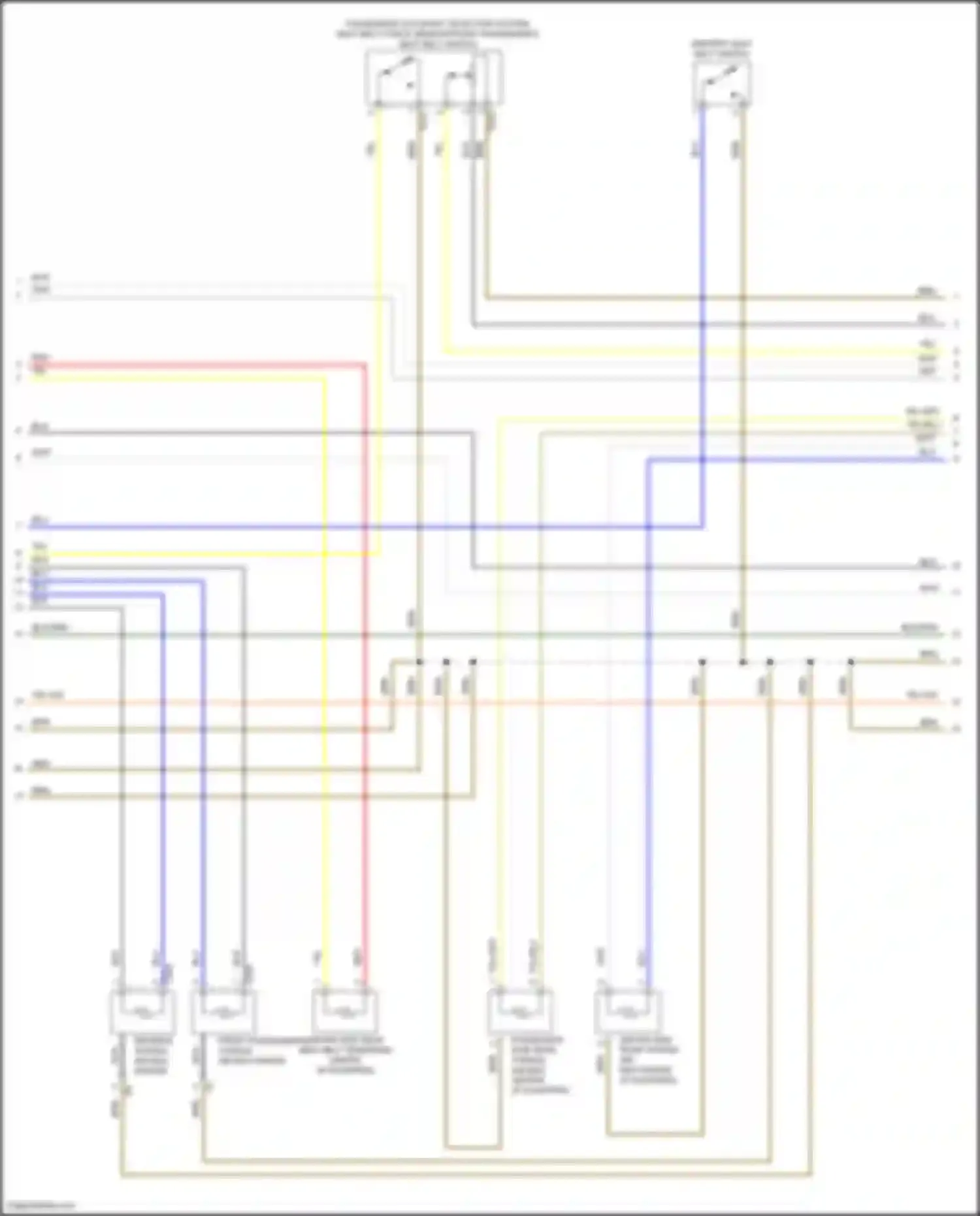 Tiguan Volkswagen I facelift (2011-2019): Supplemental restraints circuit (2 of 3)