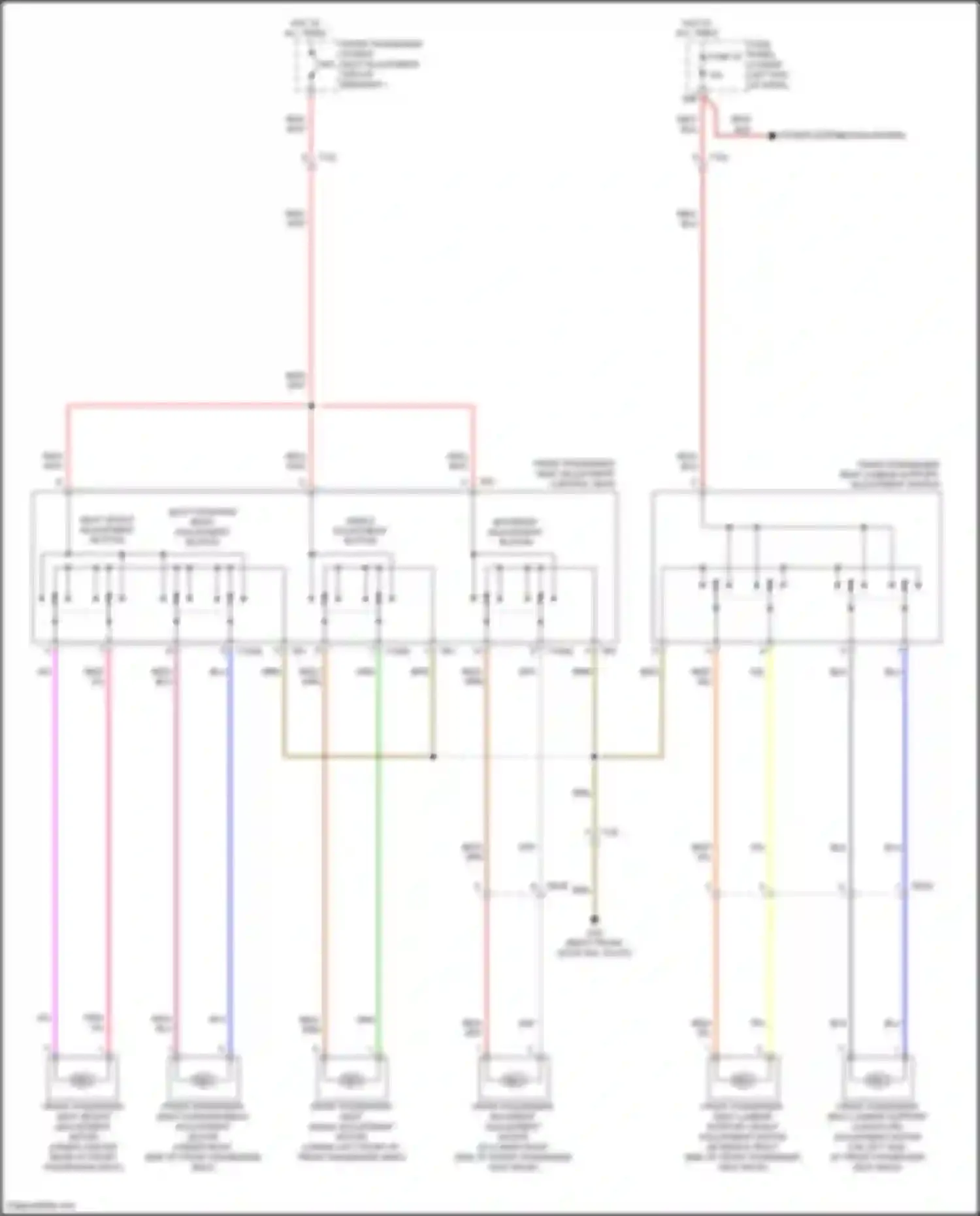 Wiring diagram angle adjustment button for Volkswagen Tiguan I facelift (2011-2019) (3 of 3)