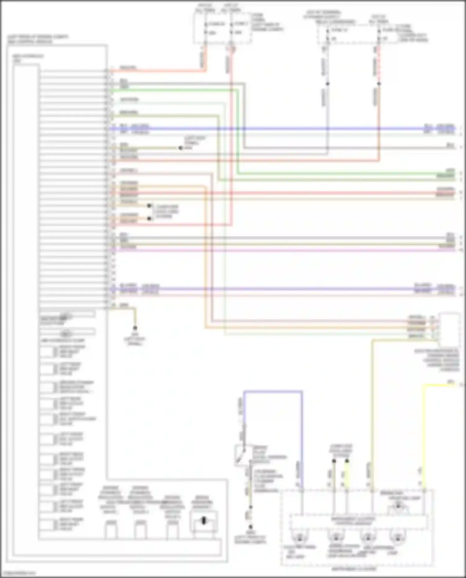 Wiring diagram brake fluid level warning switch for Volkswagen Tiguan I facelift (2011-2019) (1 of 4)