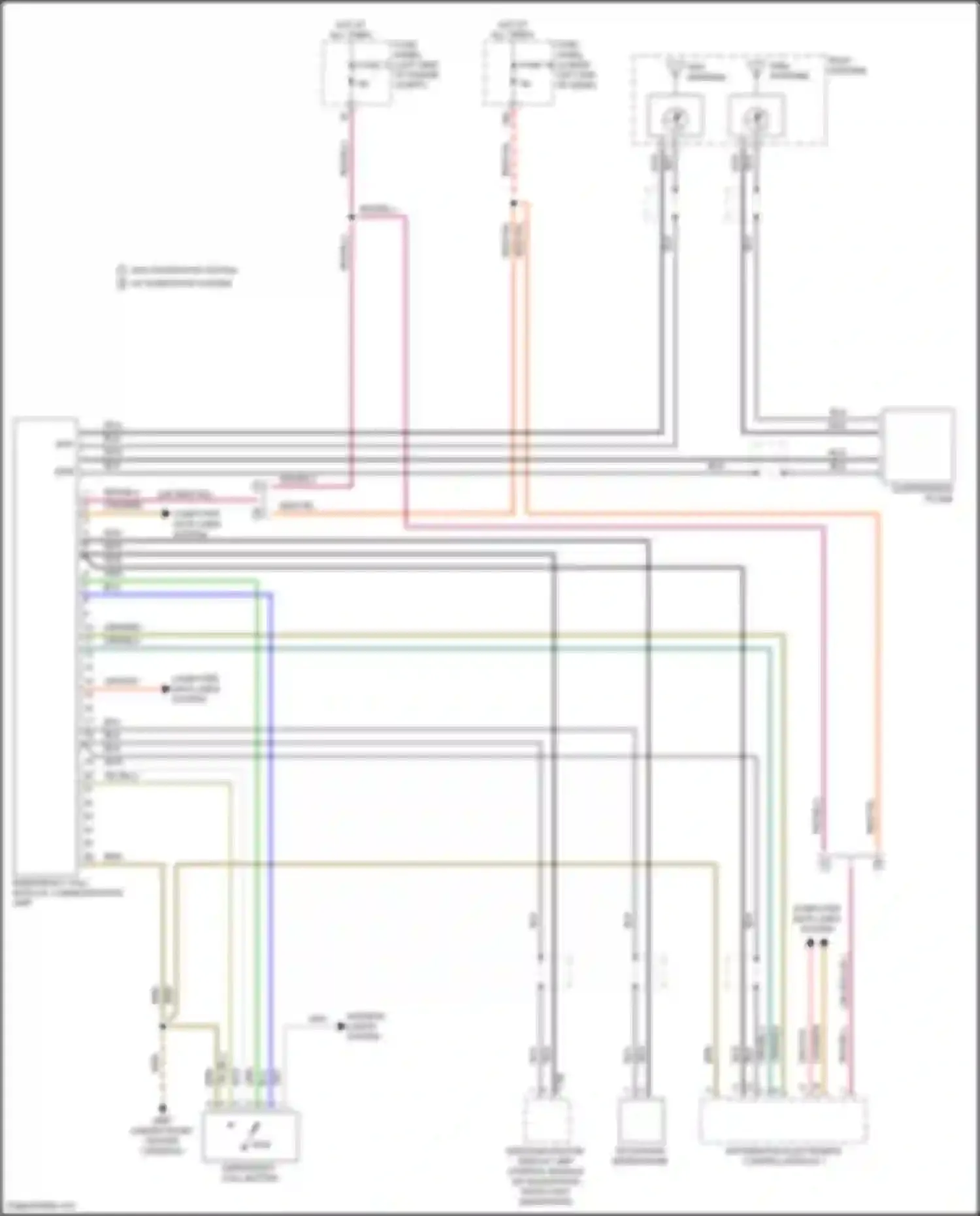 Wiring diagram computer data lines system for Volkswagen Tiguan I facelift (2011-2019) (33 of 79)