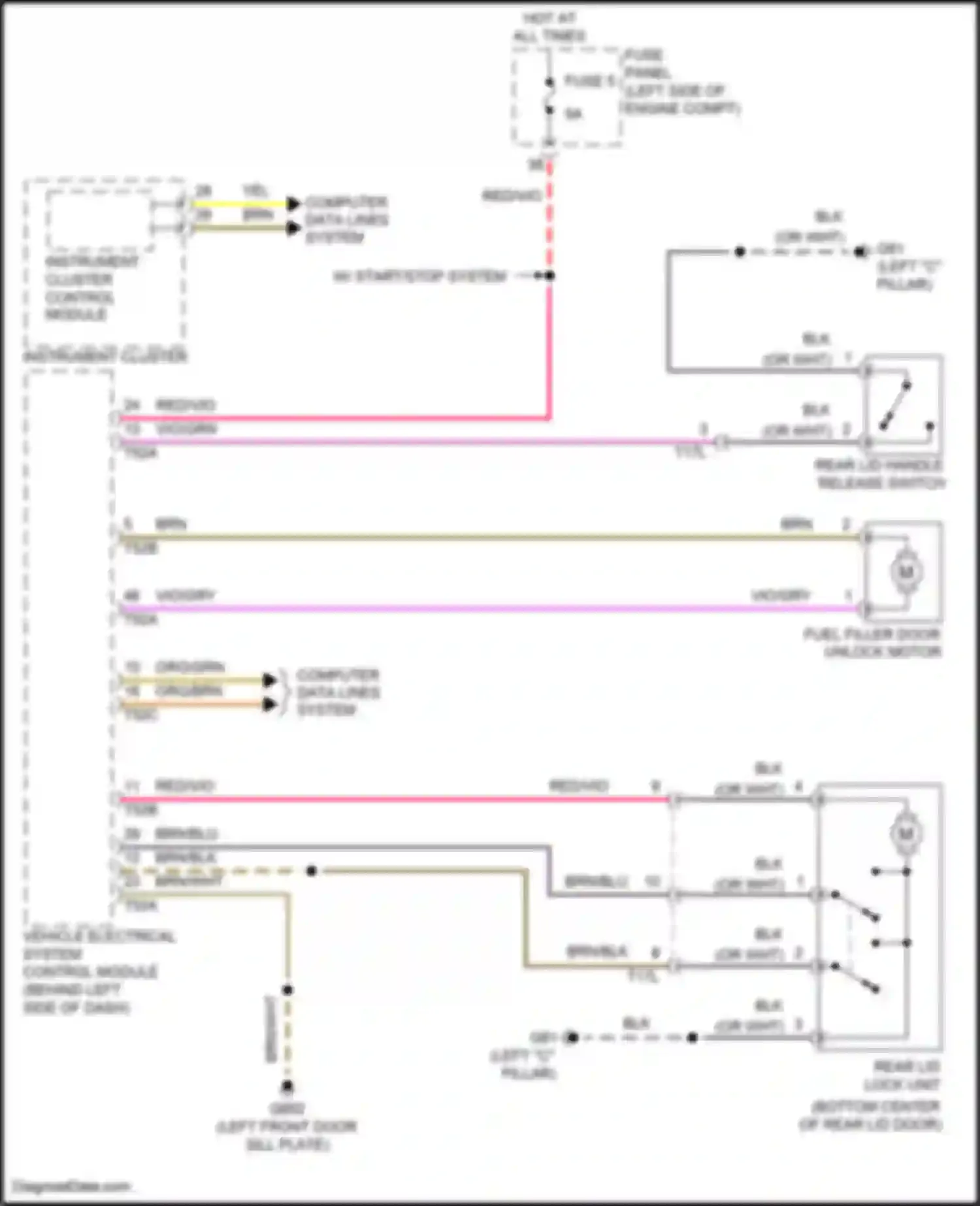 Wiring diagram computer data lines system for Volkswagen Tiguan I facelift (2011-2019) (70 of 79)