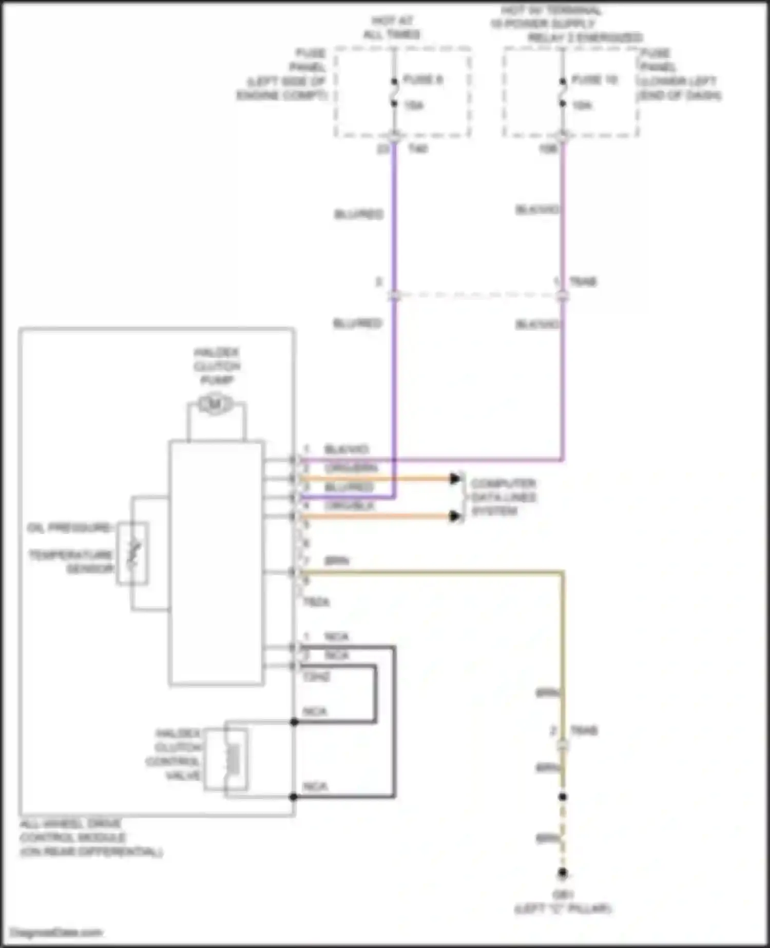 Wiring diagram computer data lines system for Volkswagen Tiguan I facelift (2011-2019) (55 of 79)