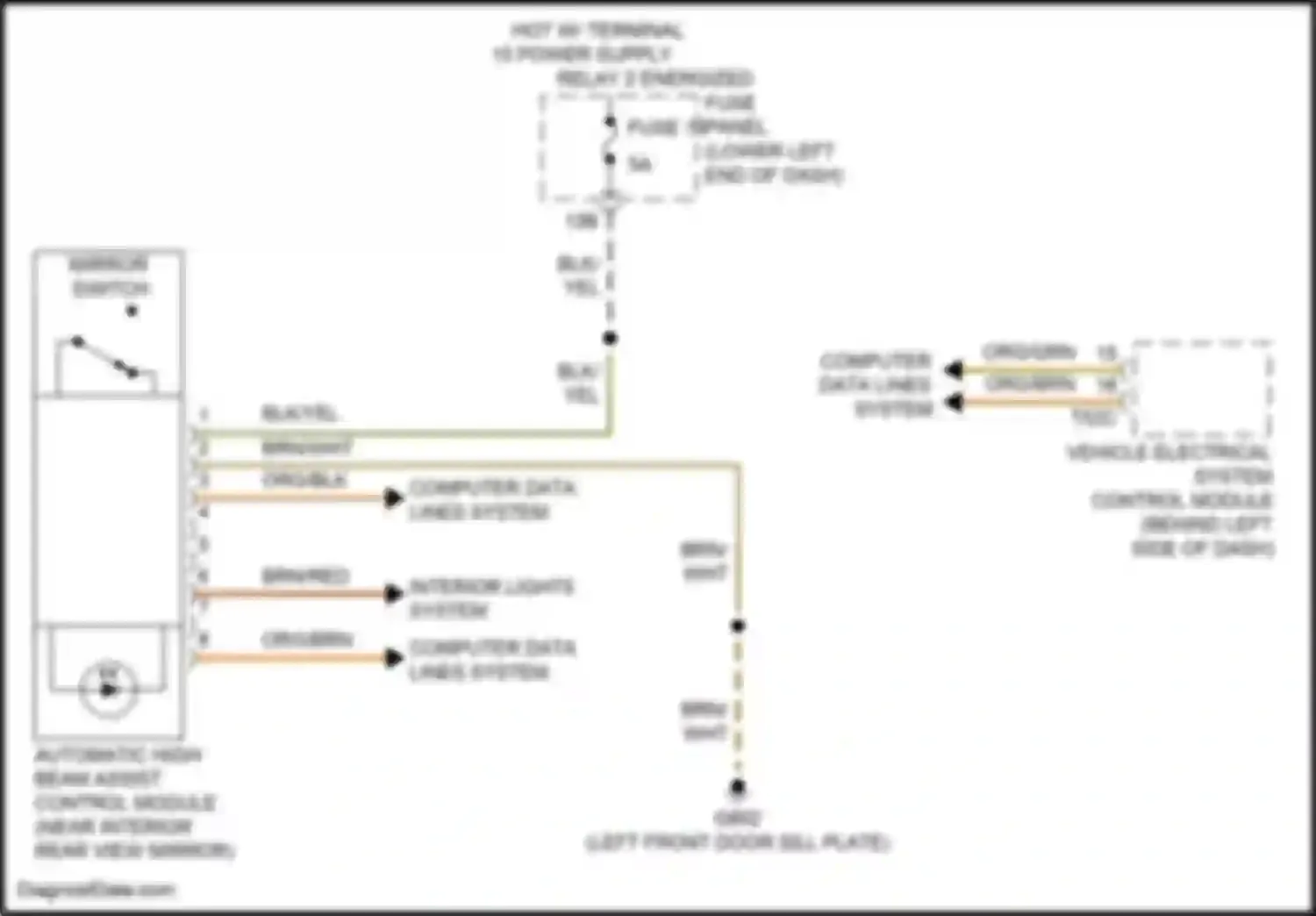 Wiring diagram computer data lines system for Volkswagen Tiguan I facelift (2011-2019) (53 of 79)