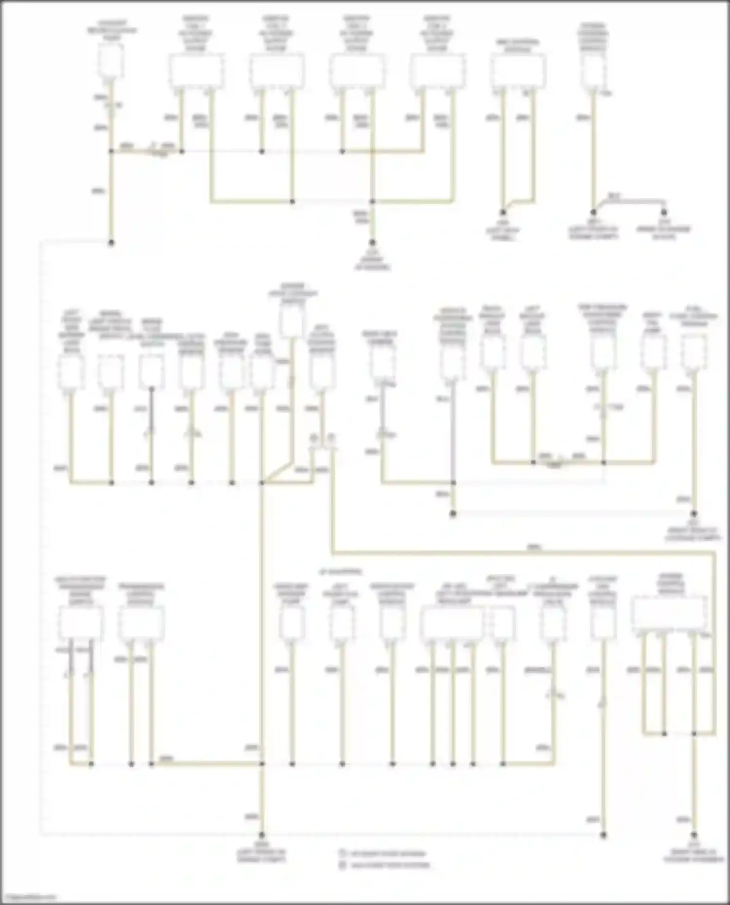 Wiring diagram left backup lamp bulb for Volkswagen Tiguan I facelift (2011-2019) (1 of 1)