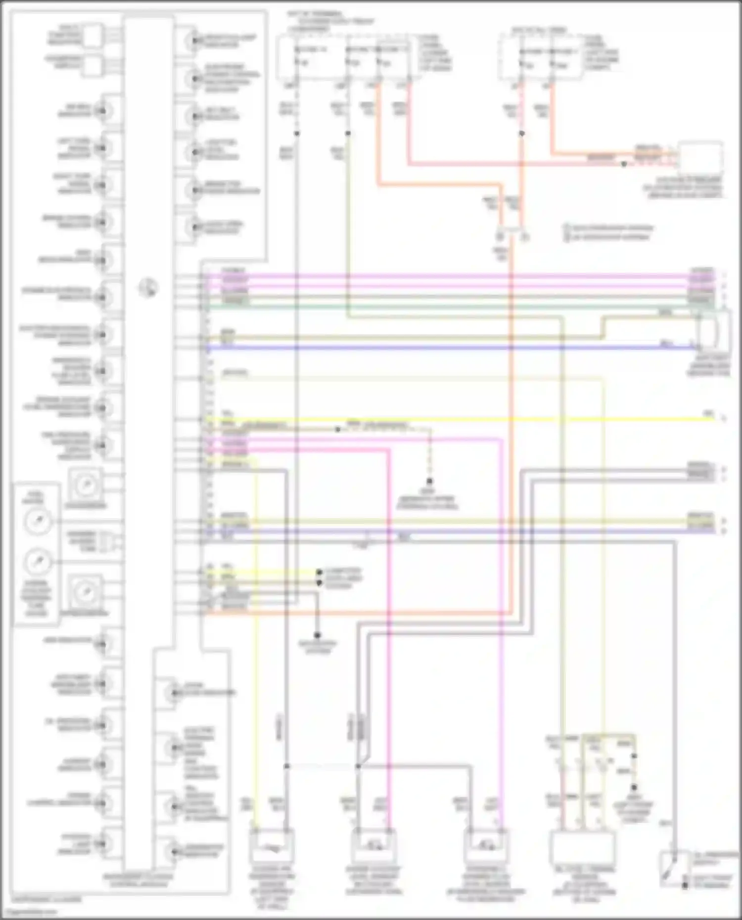 Wiring diagram left turn signal indicator for Volkswagen Tiguan I facelift (2011-2019) (1 of 1)