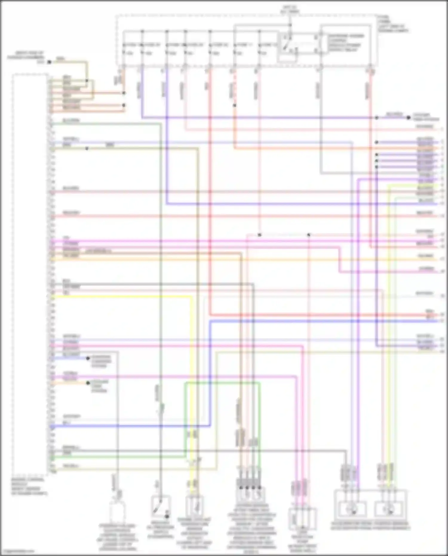 Wiring diagram motronic engine control module power supply relay for Volkswagen Tiguan I facelift (2011-2019) (3 of 3)