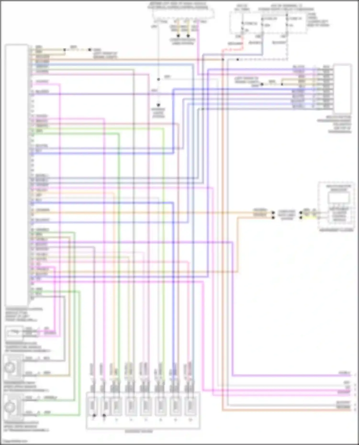 Wiring diagram multi-function indicator for Volkswagen Tiguan I facelift (2011-2019) (2 of 9)