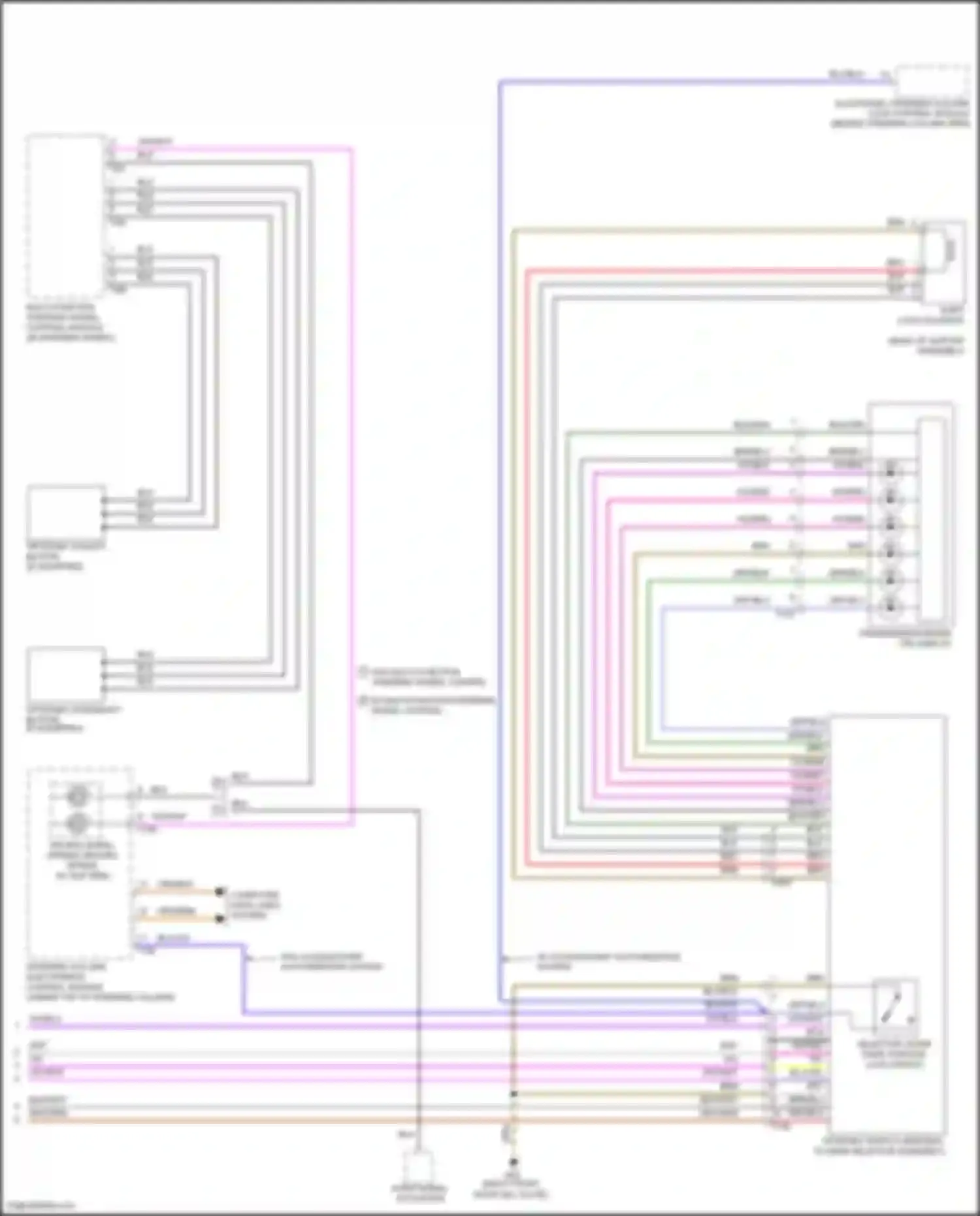 Wiring diagram multi-function steering wheel control module for Volkswagen Tiguan I facelift (2011-2019) (1 of 4)
