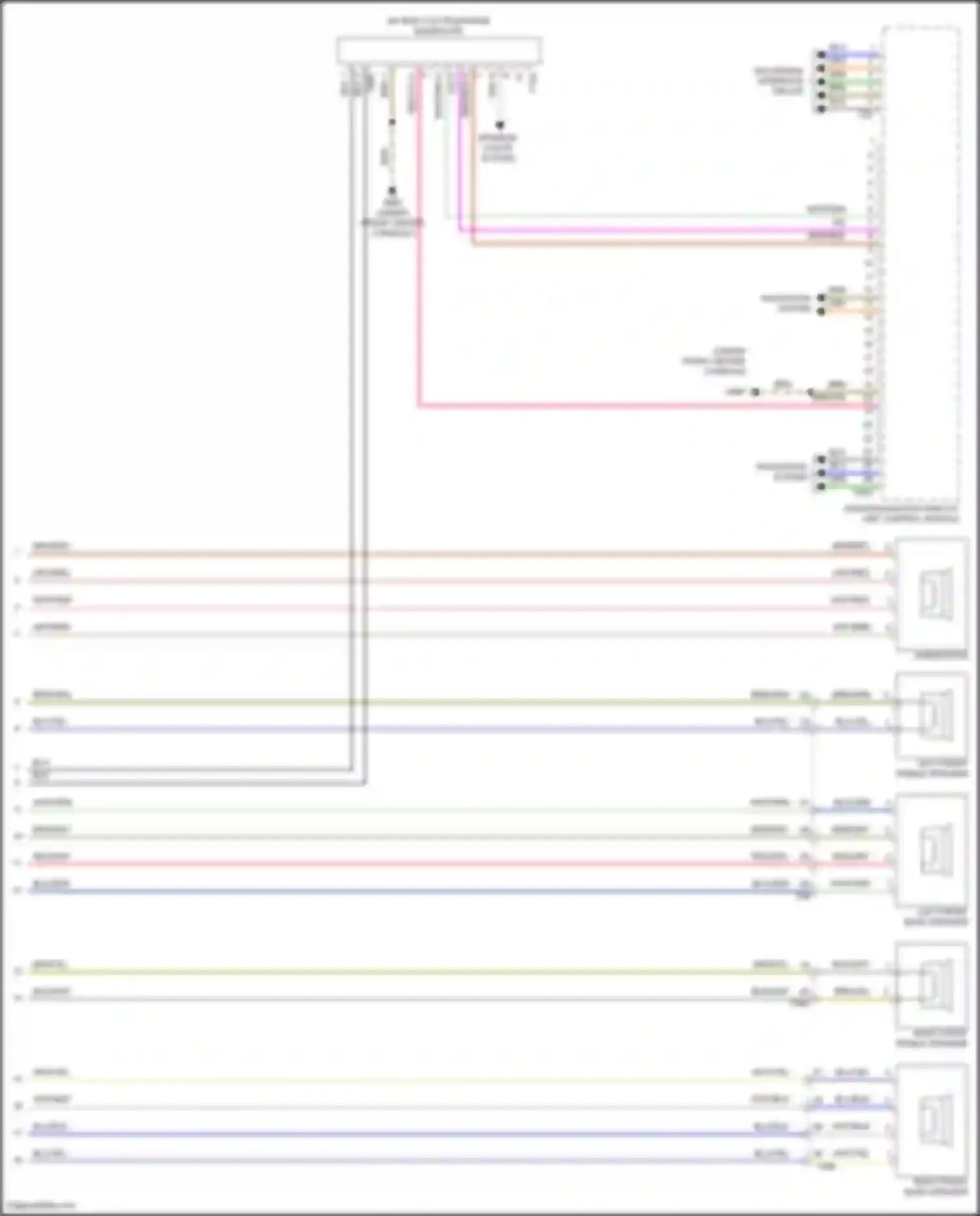 Wiring diagram multimedia interface circuit for Volkswagen Tiguan I facelift (2011-2019) (1 of 7)