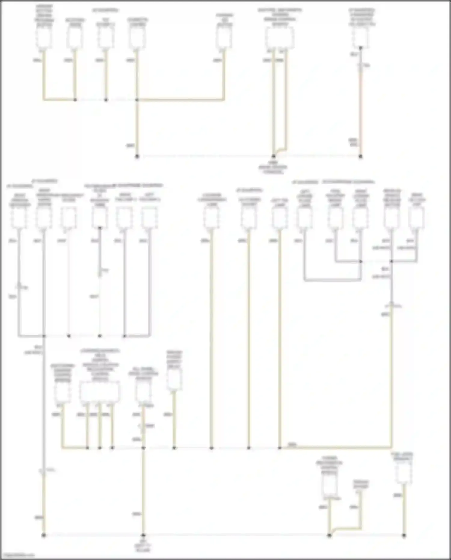 Wiring diagram rear lid handle release button for Volkswagen Tiguan I facelift (2011-2019) (2 of 3)